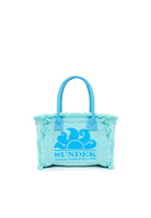 Tote Bag Con  Effetto Stone Washed Miami Blue Java 