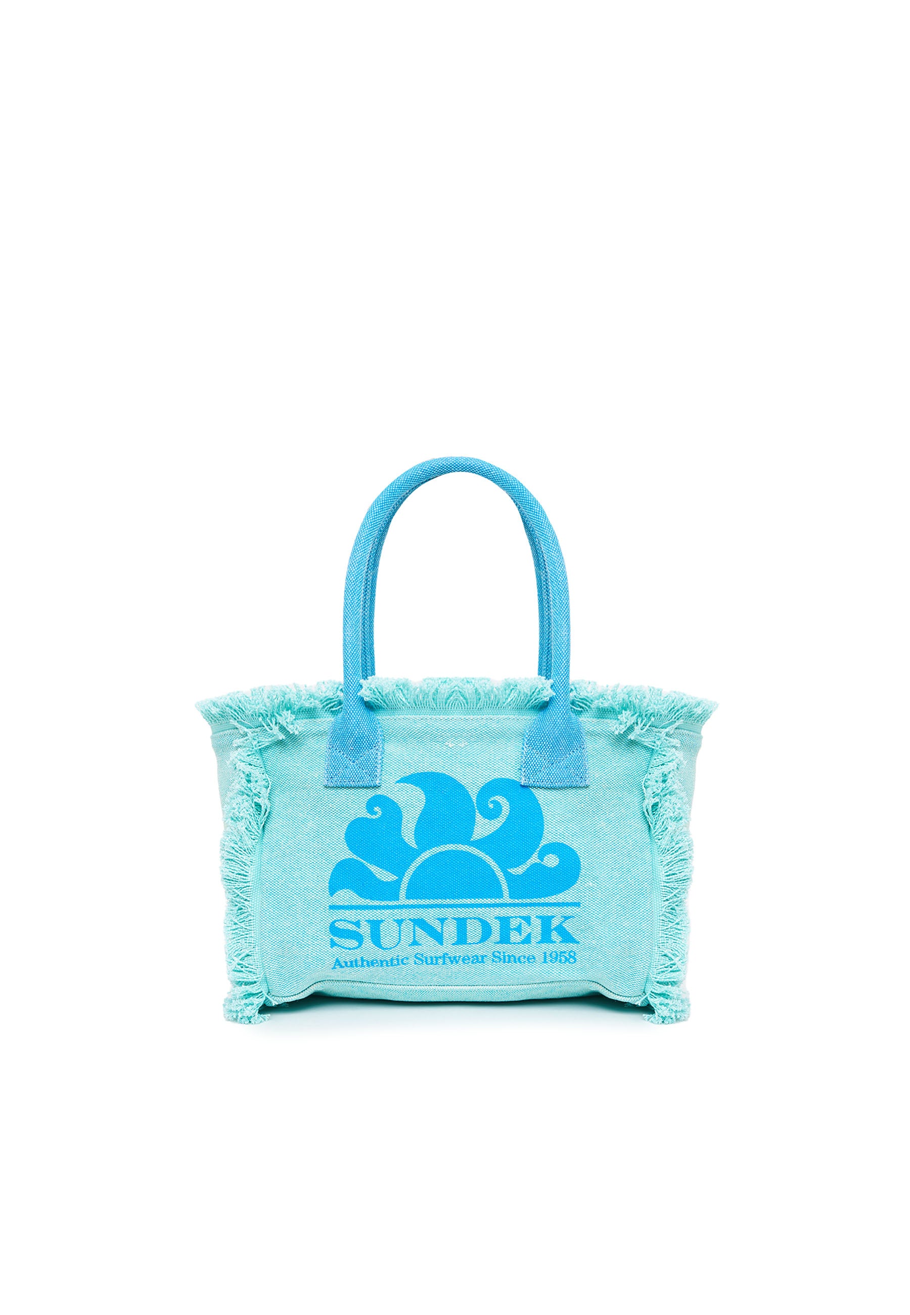 Tote Bag Con  Effetto Stone Washed Miami Blue Java 