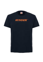 T-Shirt Girocollo Con Logo Navy 02 