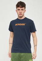 T-Shirt Girocollo Con Logo Navy 02 