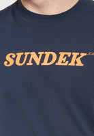 T-Shirt Girocollo Con Logo Navy 02 