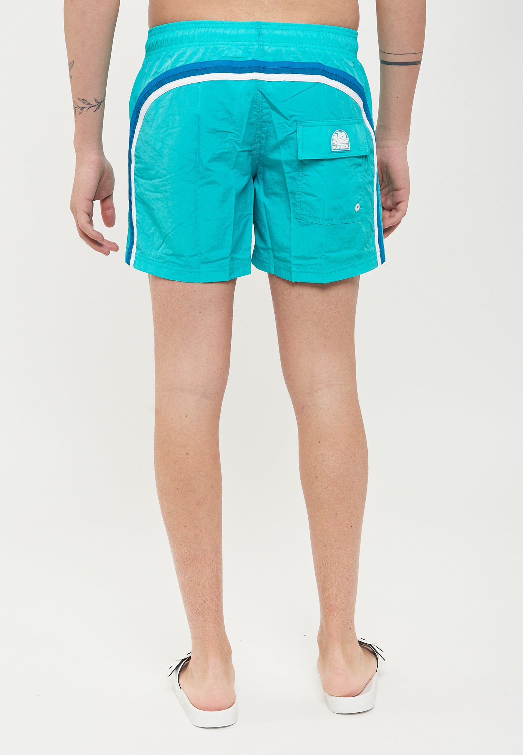 Costume Da Bagno Corto Vita Elasticata Crinkled Seabreeze 
