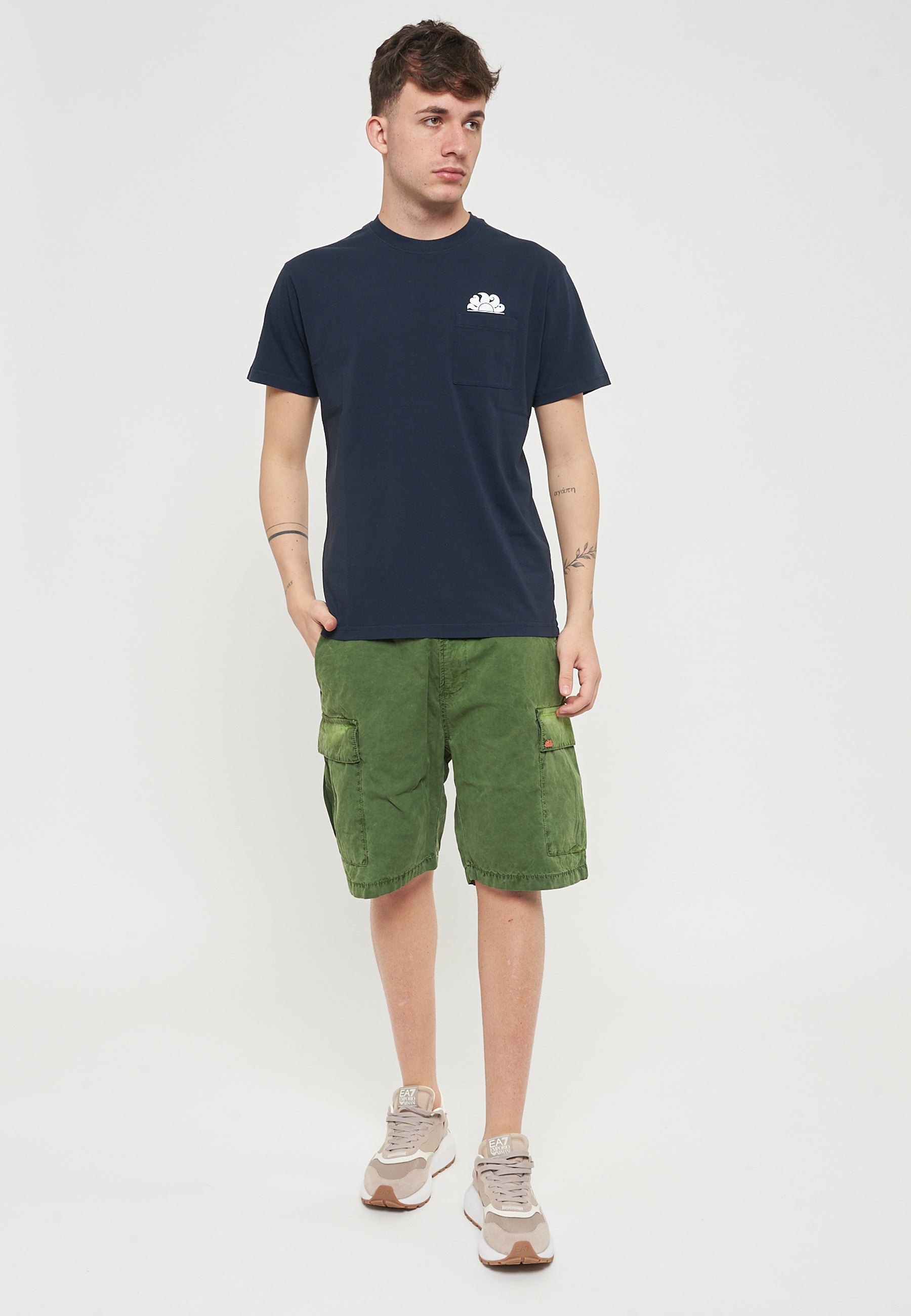 T-Shirt Con Tasca Navy 01 