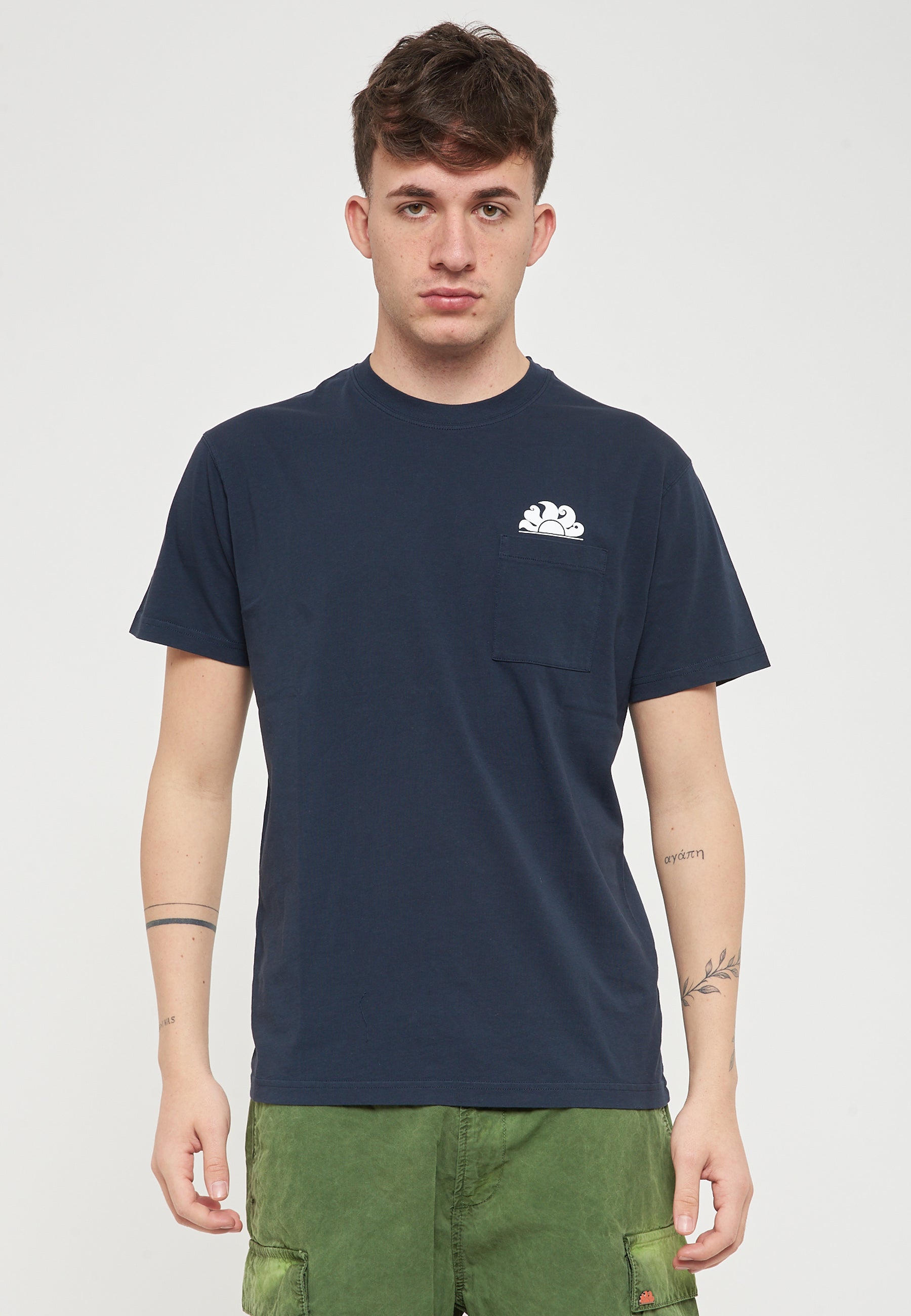 T-Shirt Con Tasca Navy 01 