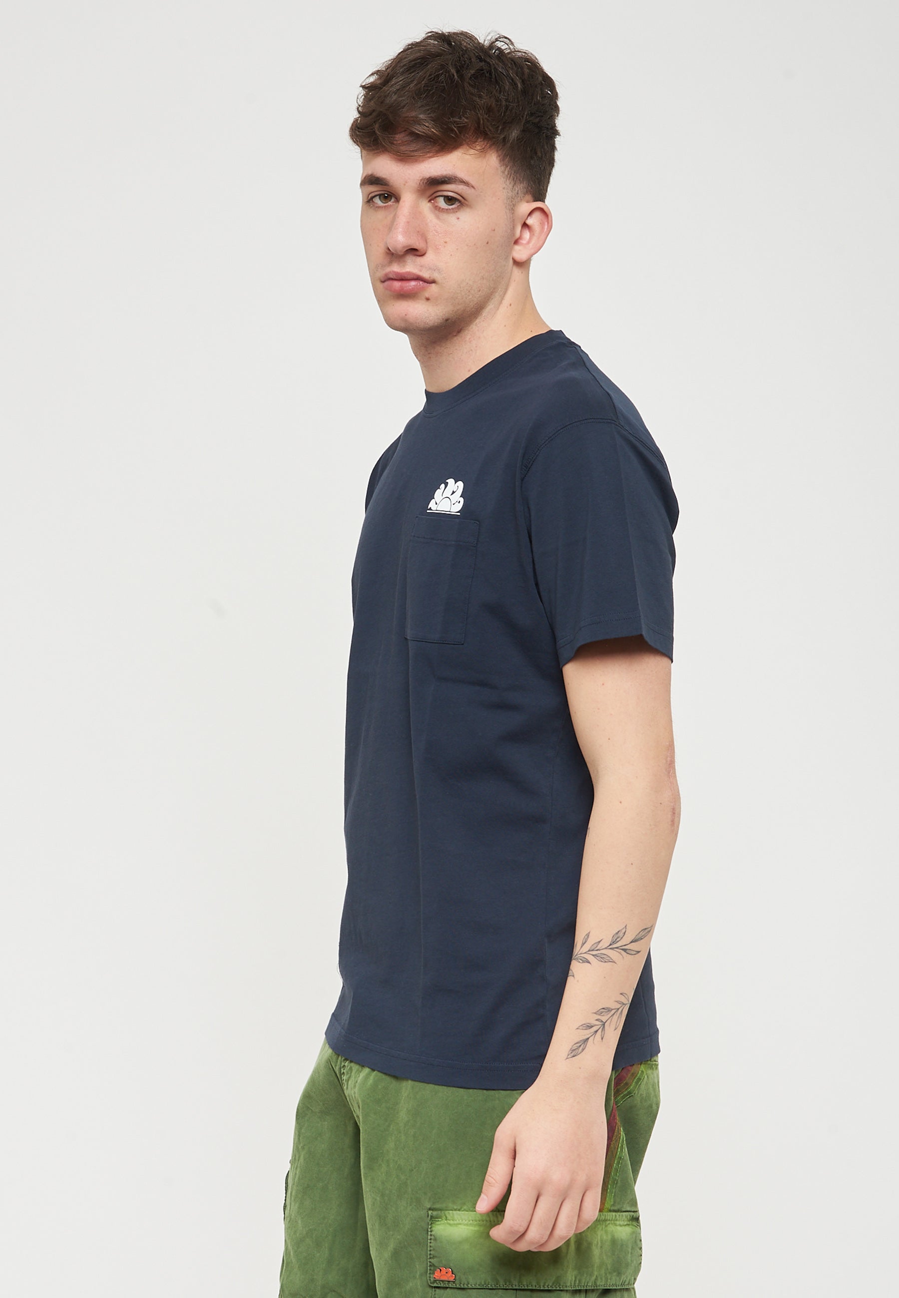 T-Shirt Con Tasca Navy 01 