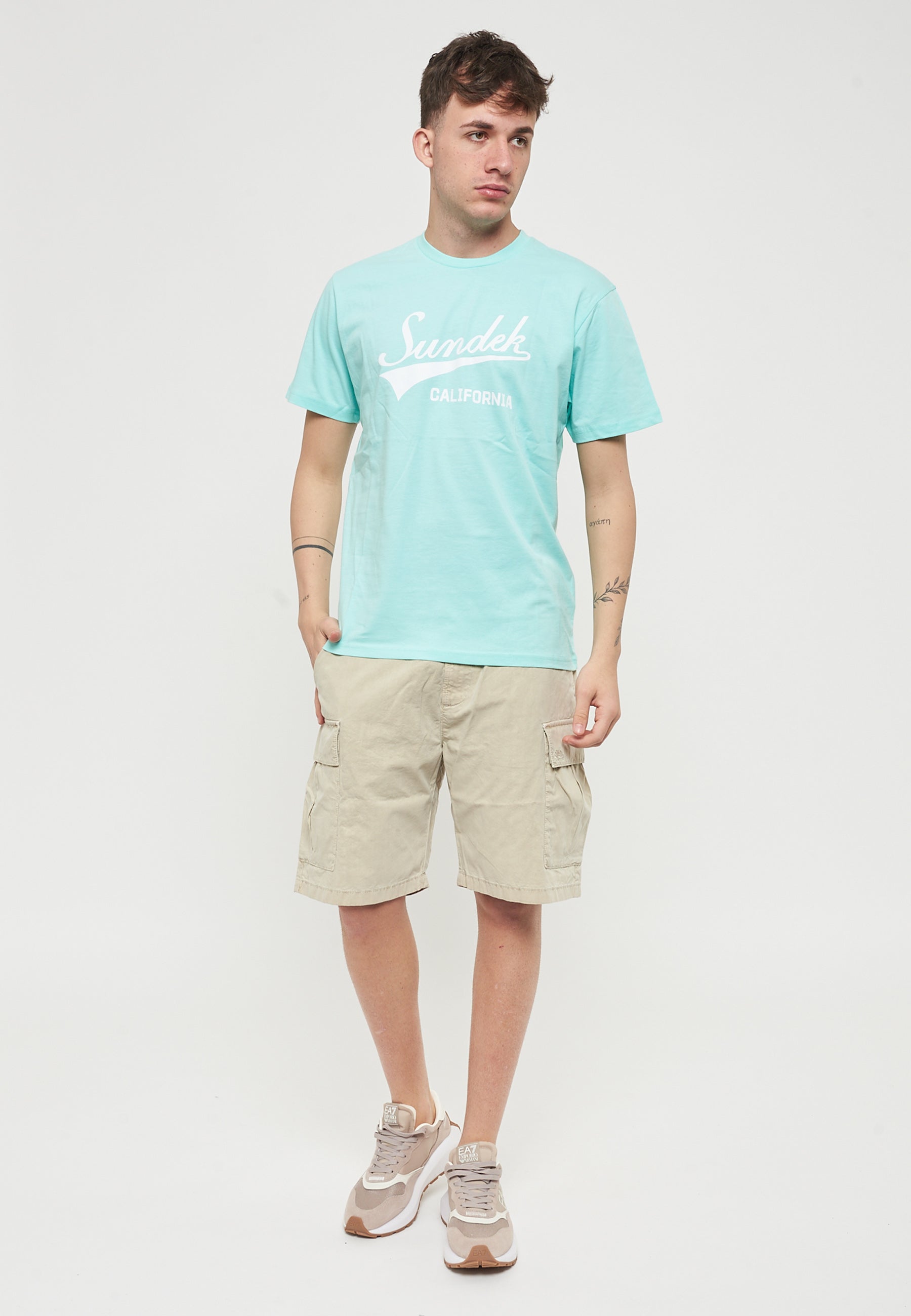 T-Shirt con Scritta Sundek Fresh 