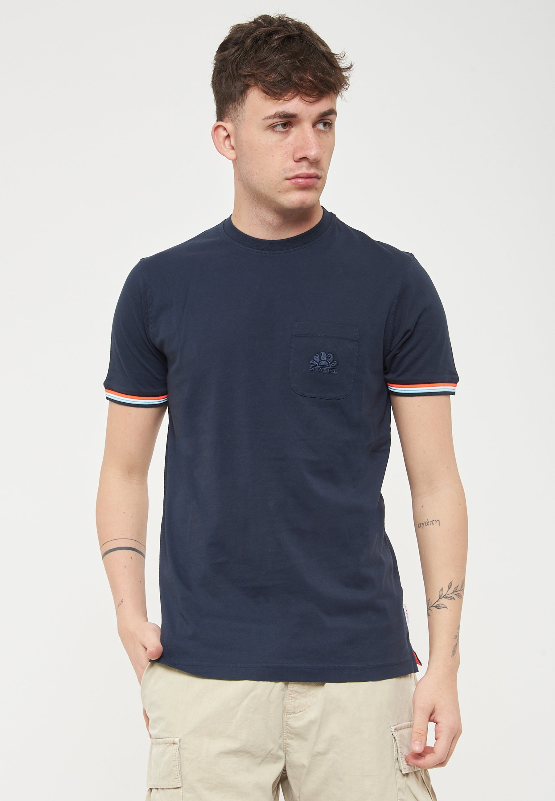 T-Shirt Finn Girocollo Con Taschino Alisei 01 