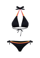 Costume Mare Donna Top Americano E Slip Regolabile Black 40 