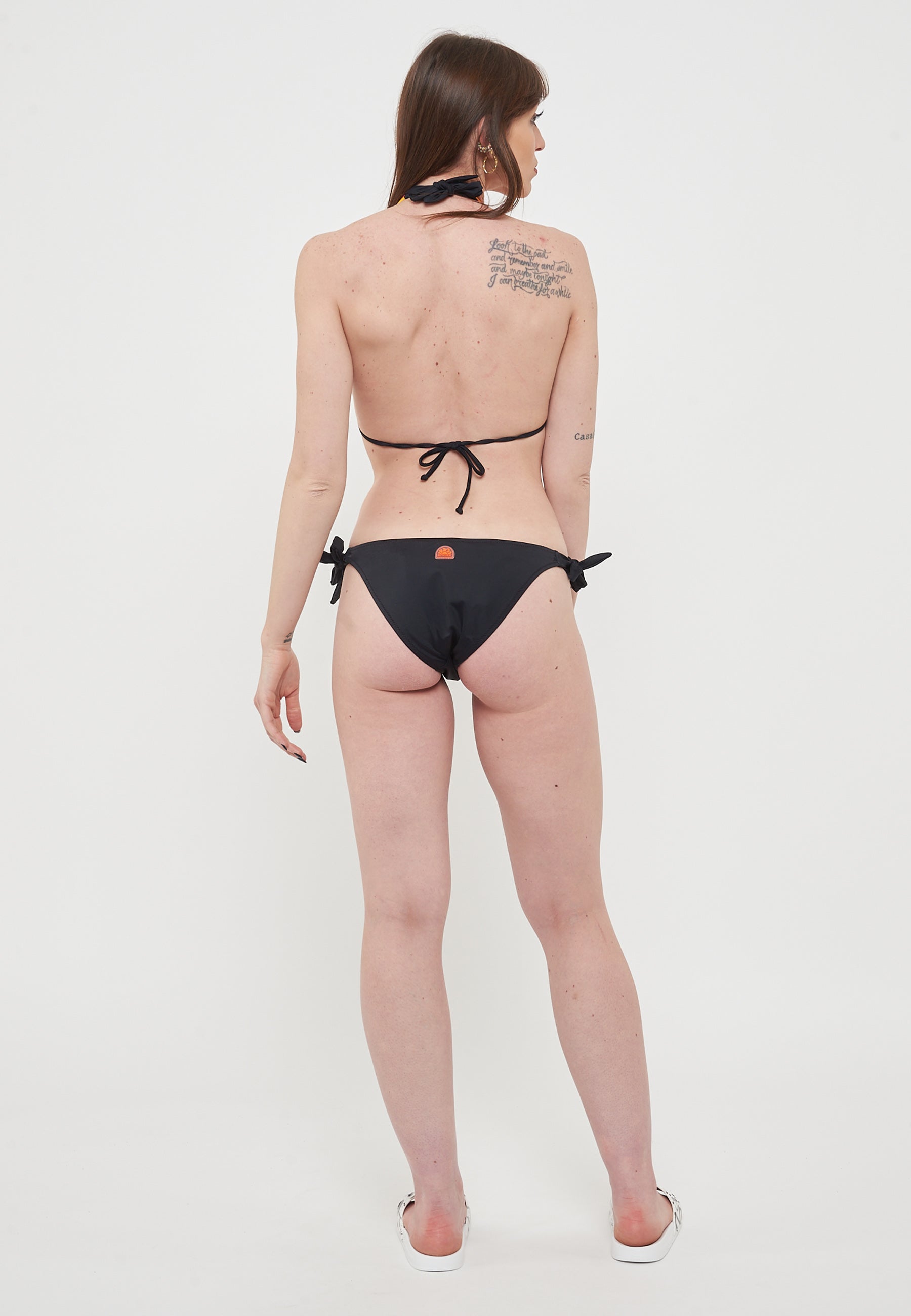 Costume Mare Donna Top Americano E Slip Regolabile Black 40 