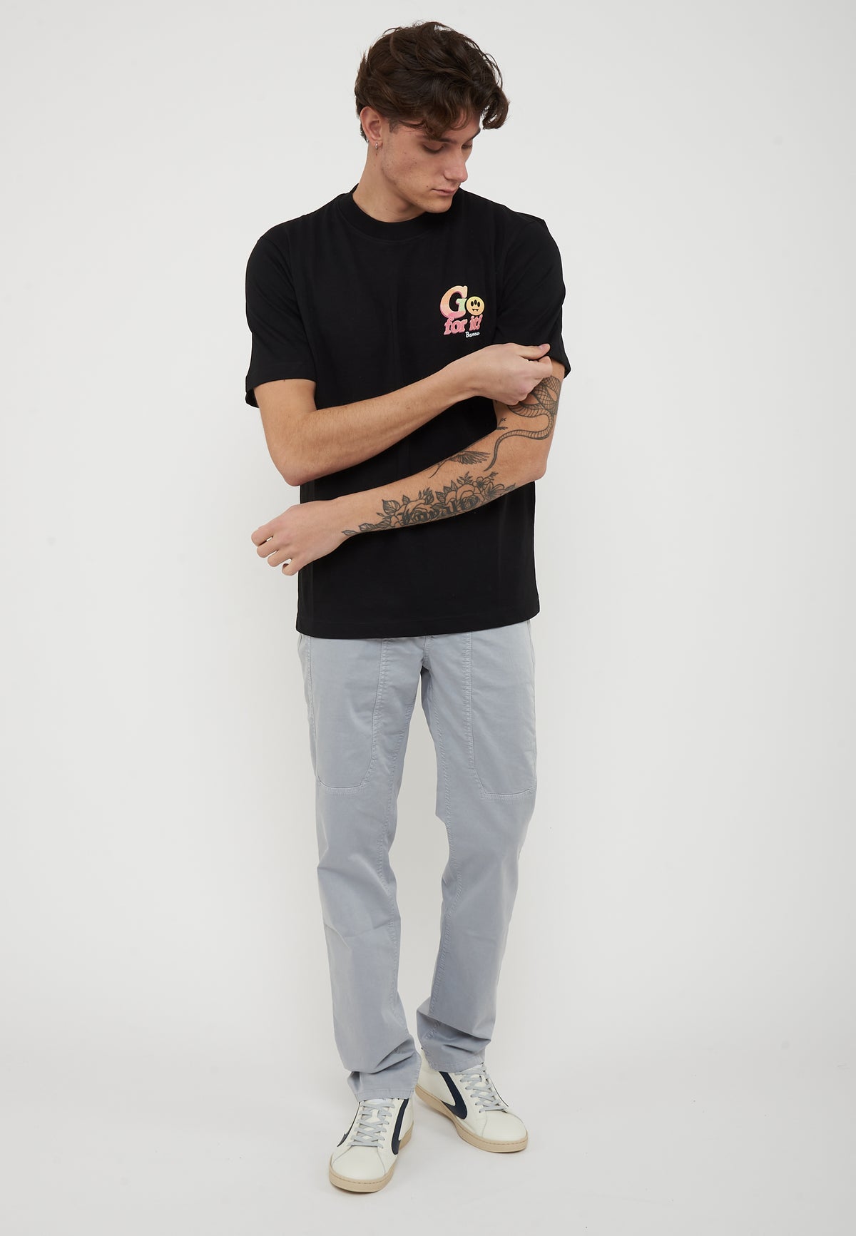 Barrow Jersey T-Shirt Black<BR/> 