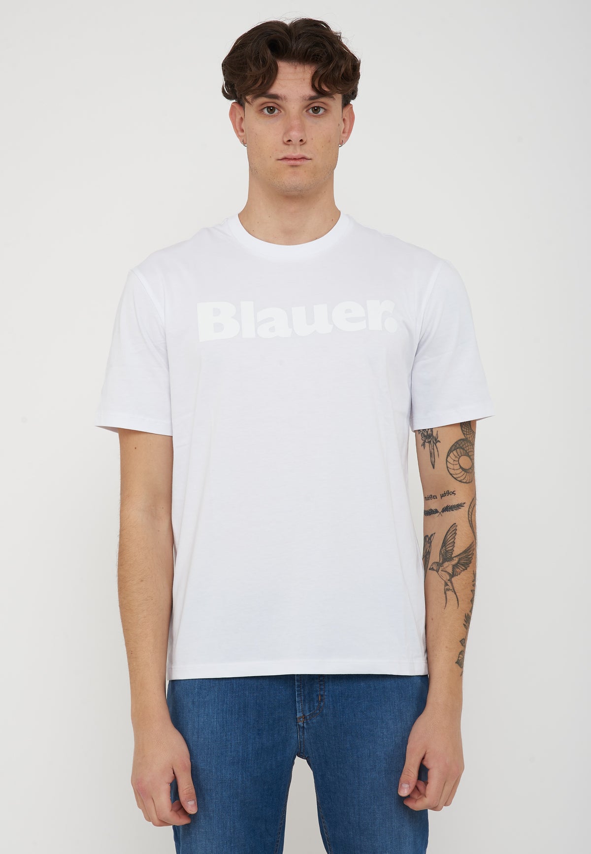 T-Shirt In Tono Bourn Bianco Ottico 