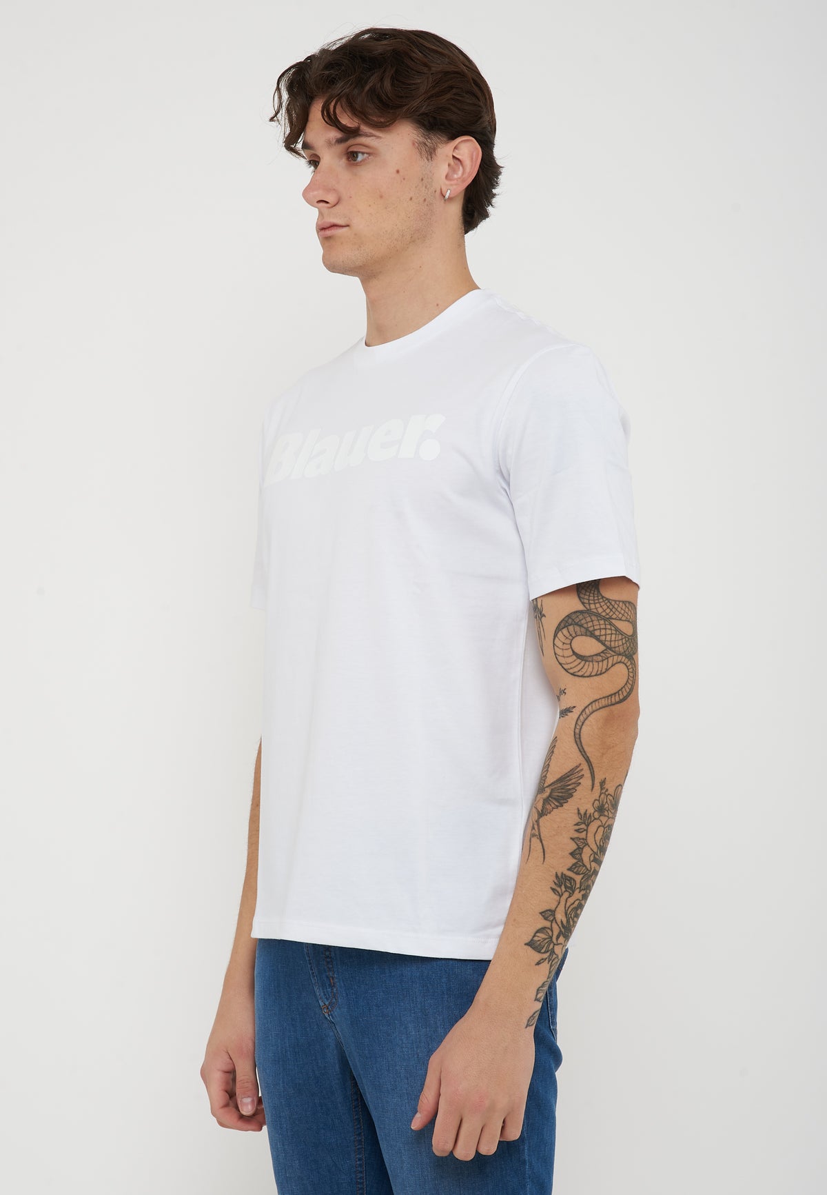 T-Shirt In Tono Bourn Bianco Ottico 