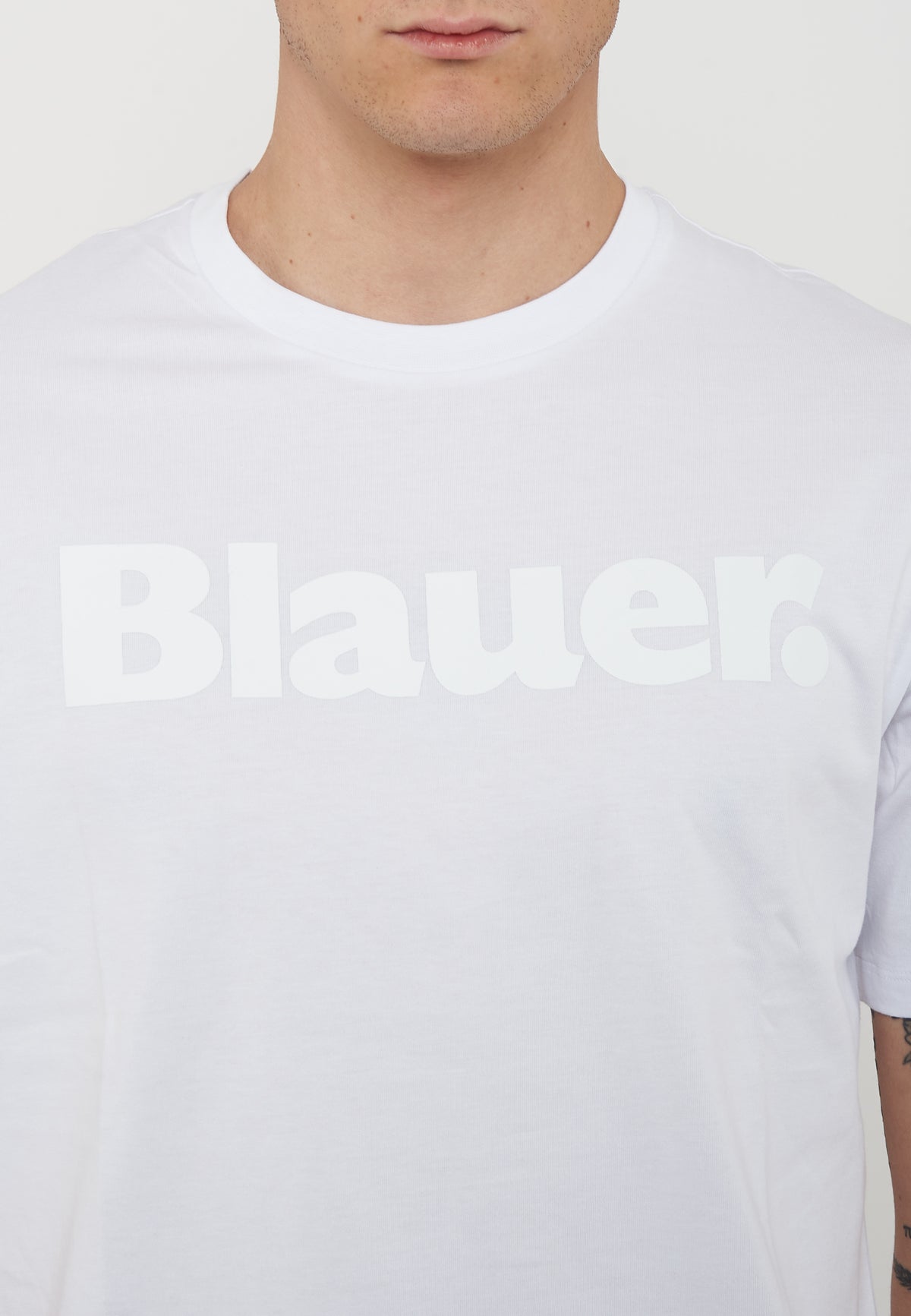 T-Shirt In Tono Bourn Bianco Ottico 