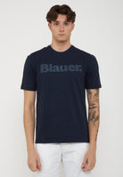 T-Shirt In Tono Bourn Blu 