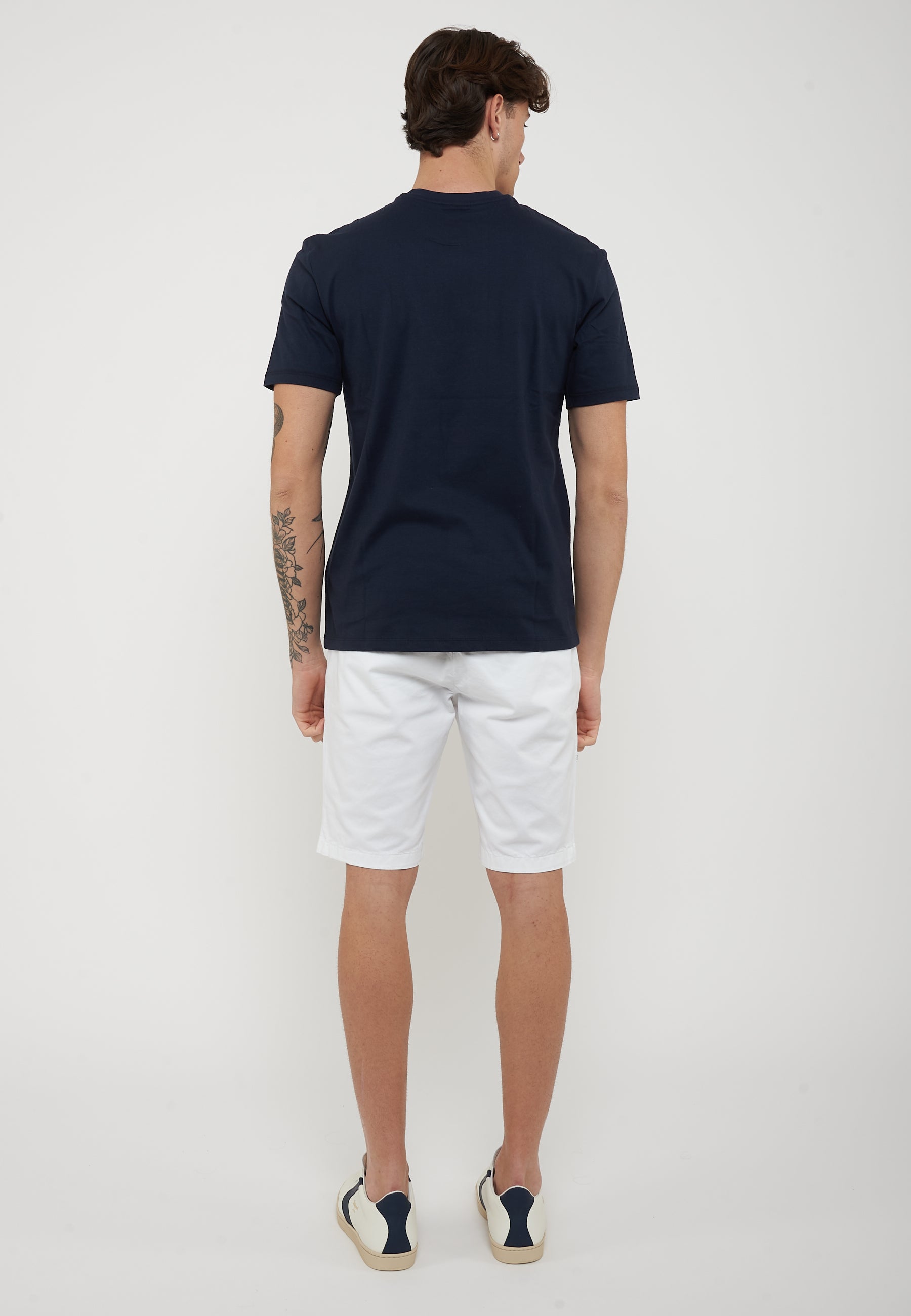 T-Shirt In Tono Bourn Blu 