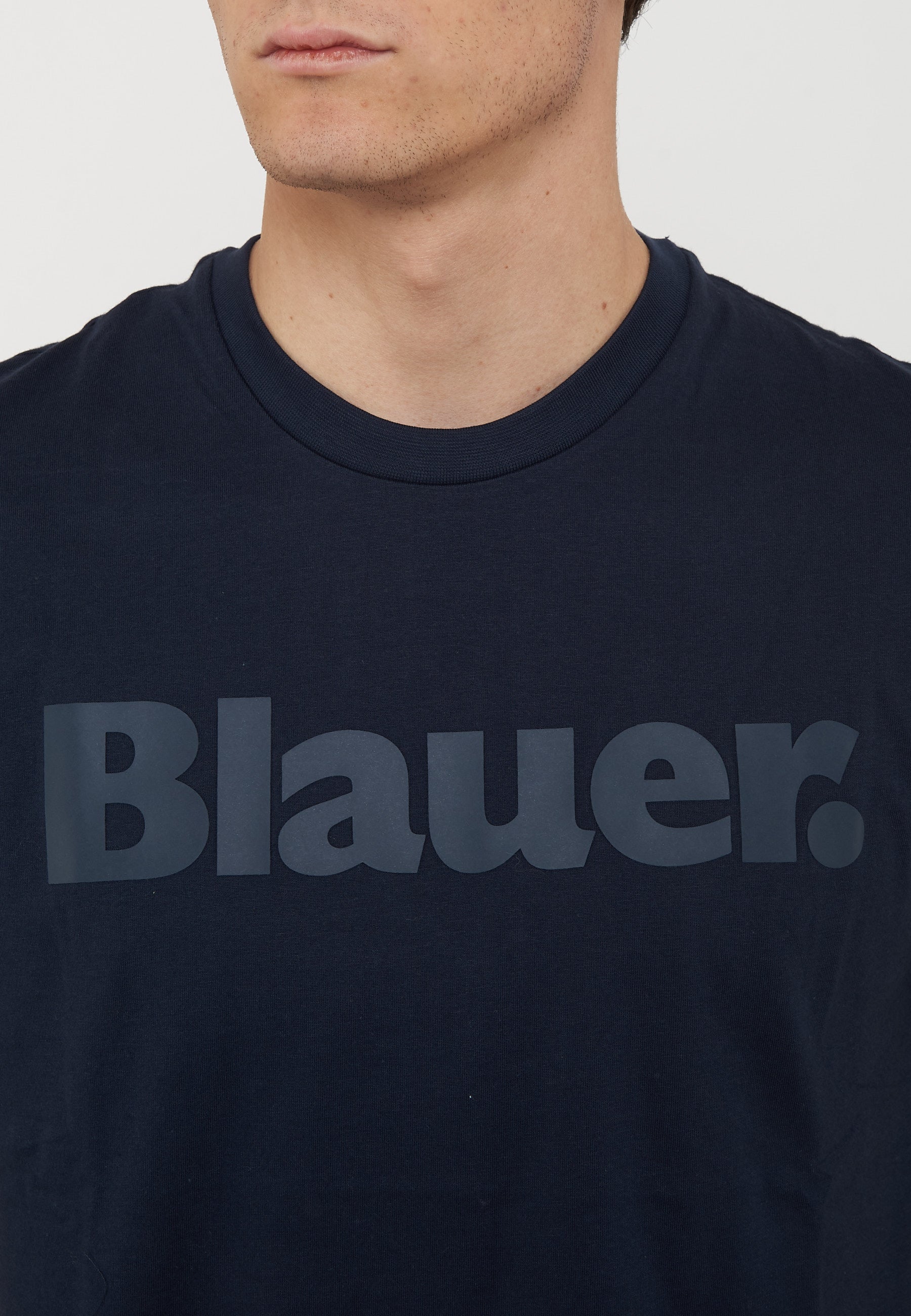 T-Shirt In Tono Bourn Blu 