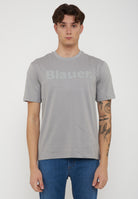 T-Shirt In Tono Grigio Nebbia 