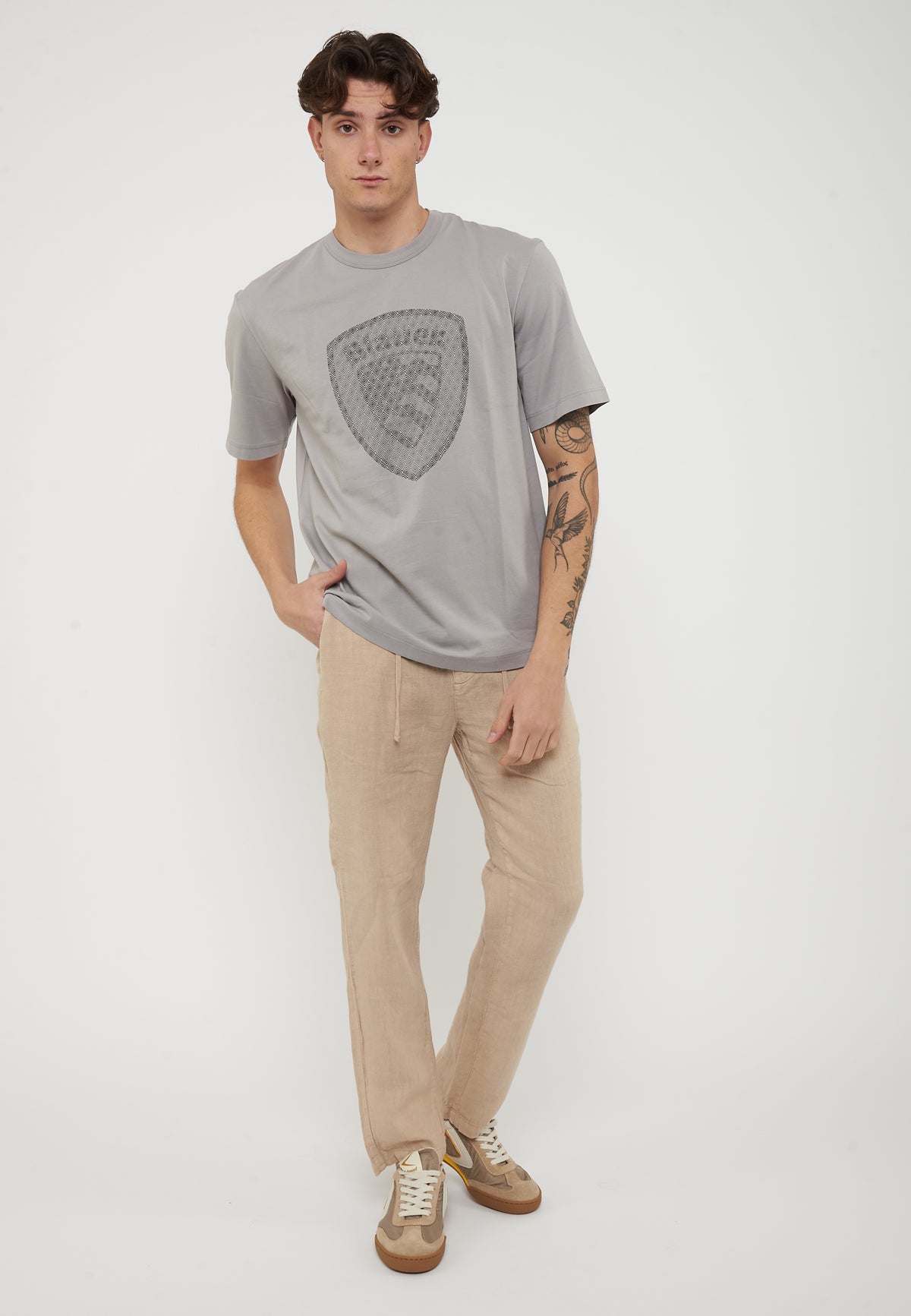 T-Shirt Hopkins Grigio Nebbia 