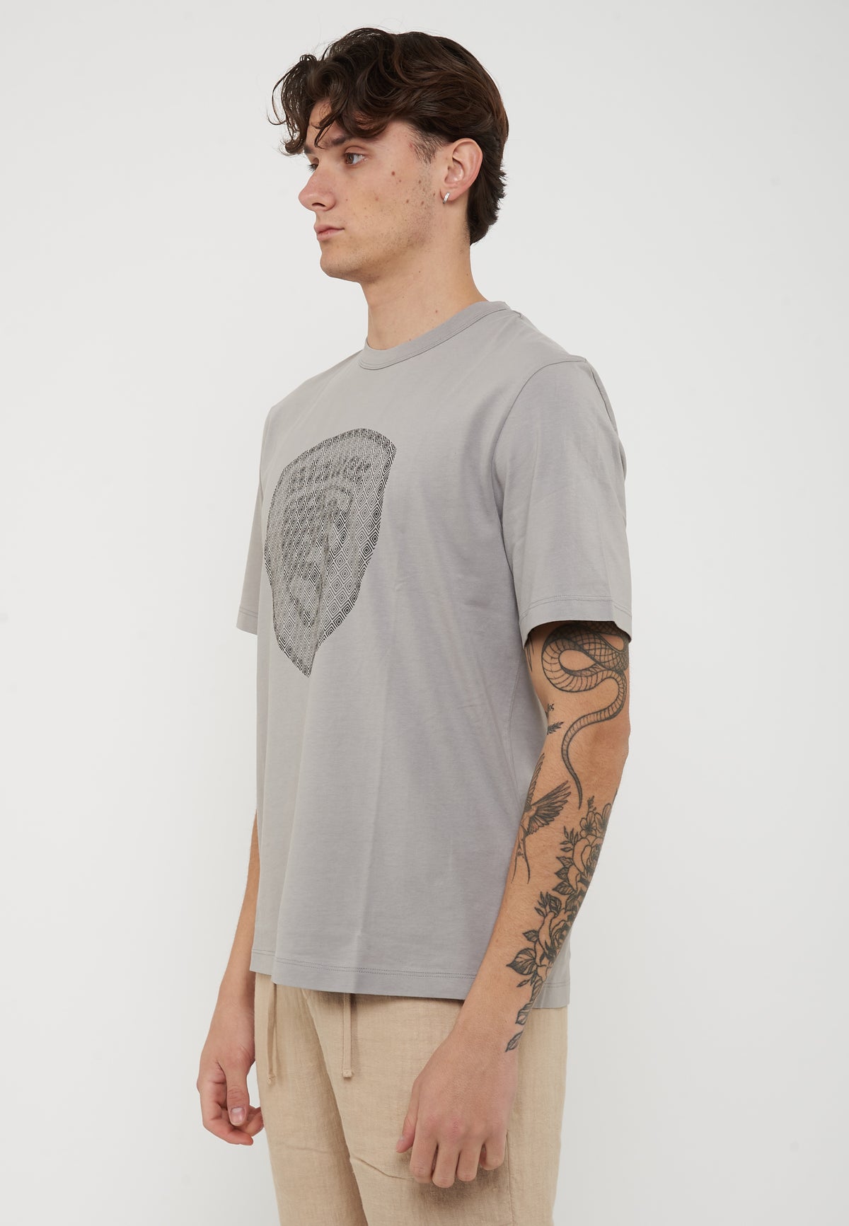 T-Shirt Hopkins Grigio Nebbia 