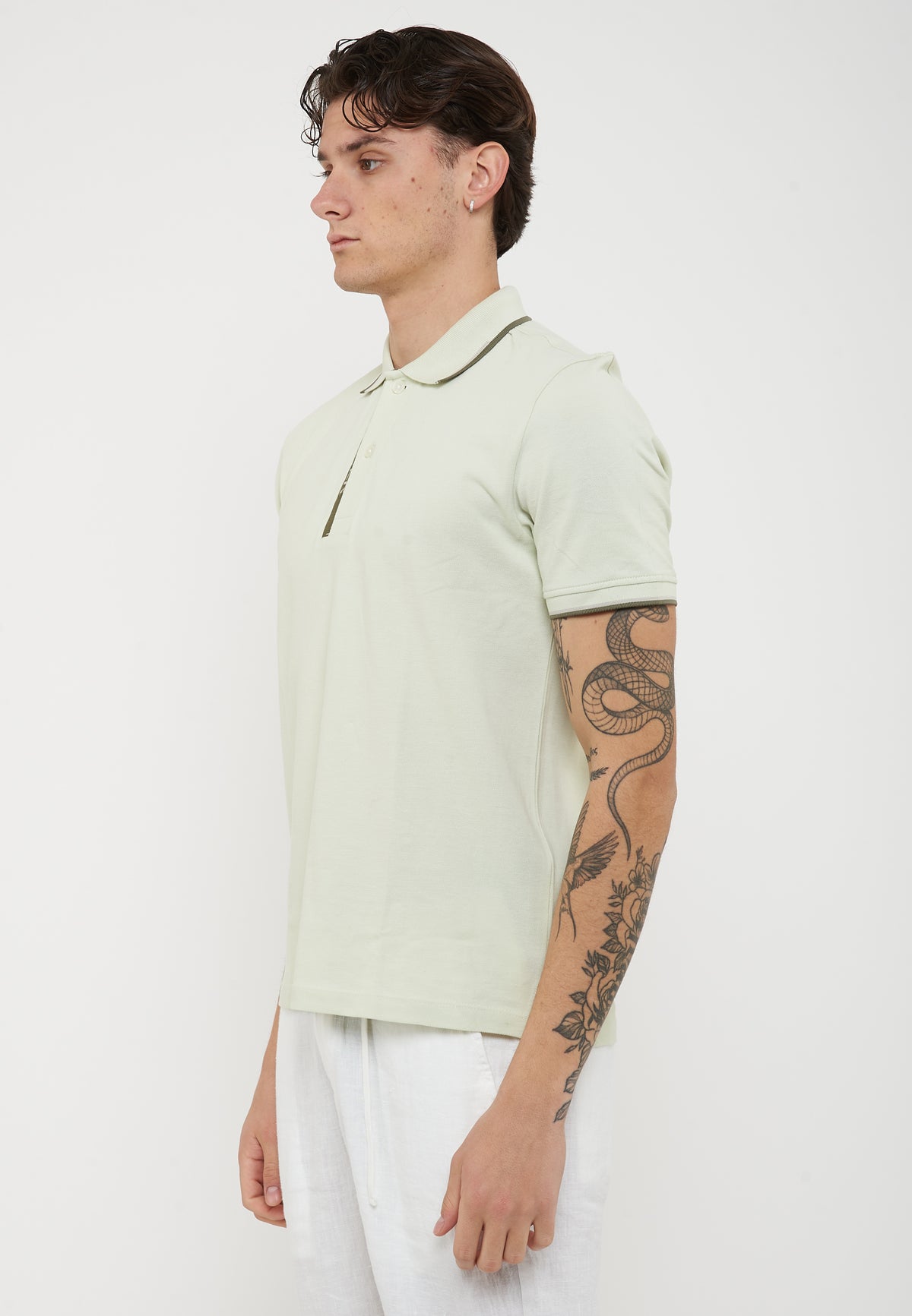 Polo Doppia Riga Logata Parkson Light Green 