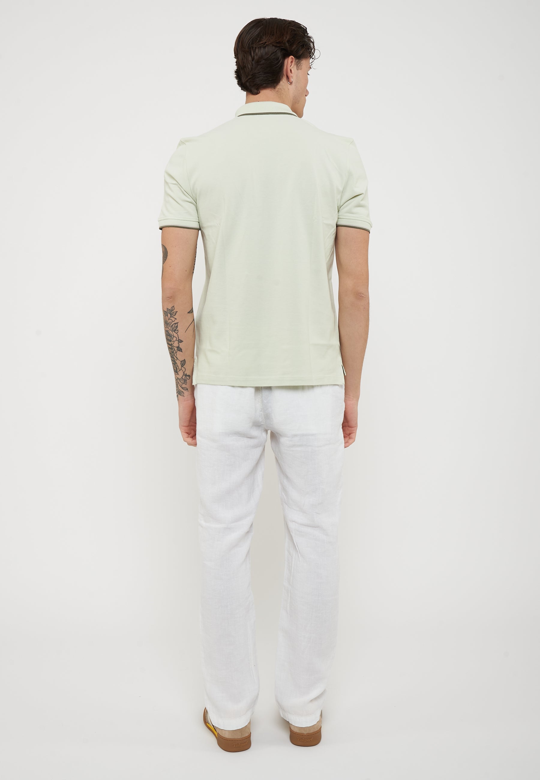 Polo Doppia Riga Logata Parkson Light Green 