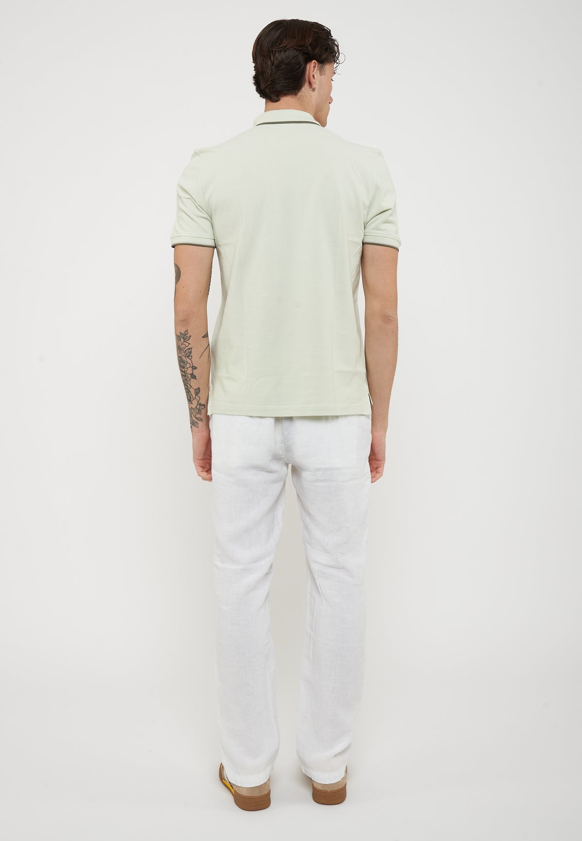 Polo Doppia Riga Logata Parkson Light Green 