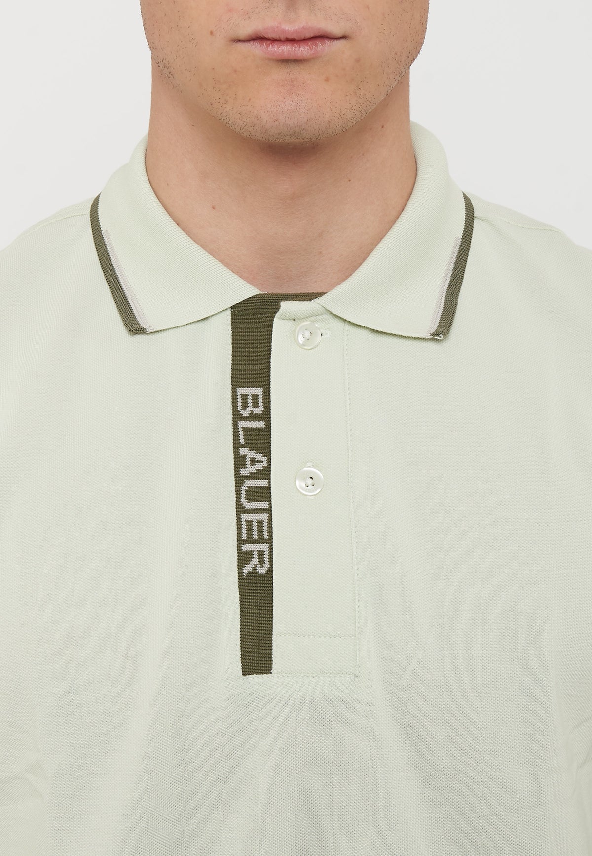 Polo Doppia Riga Logata Parkson Light Green 