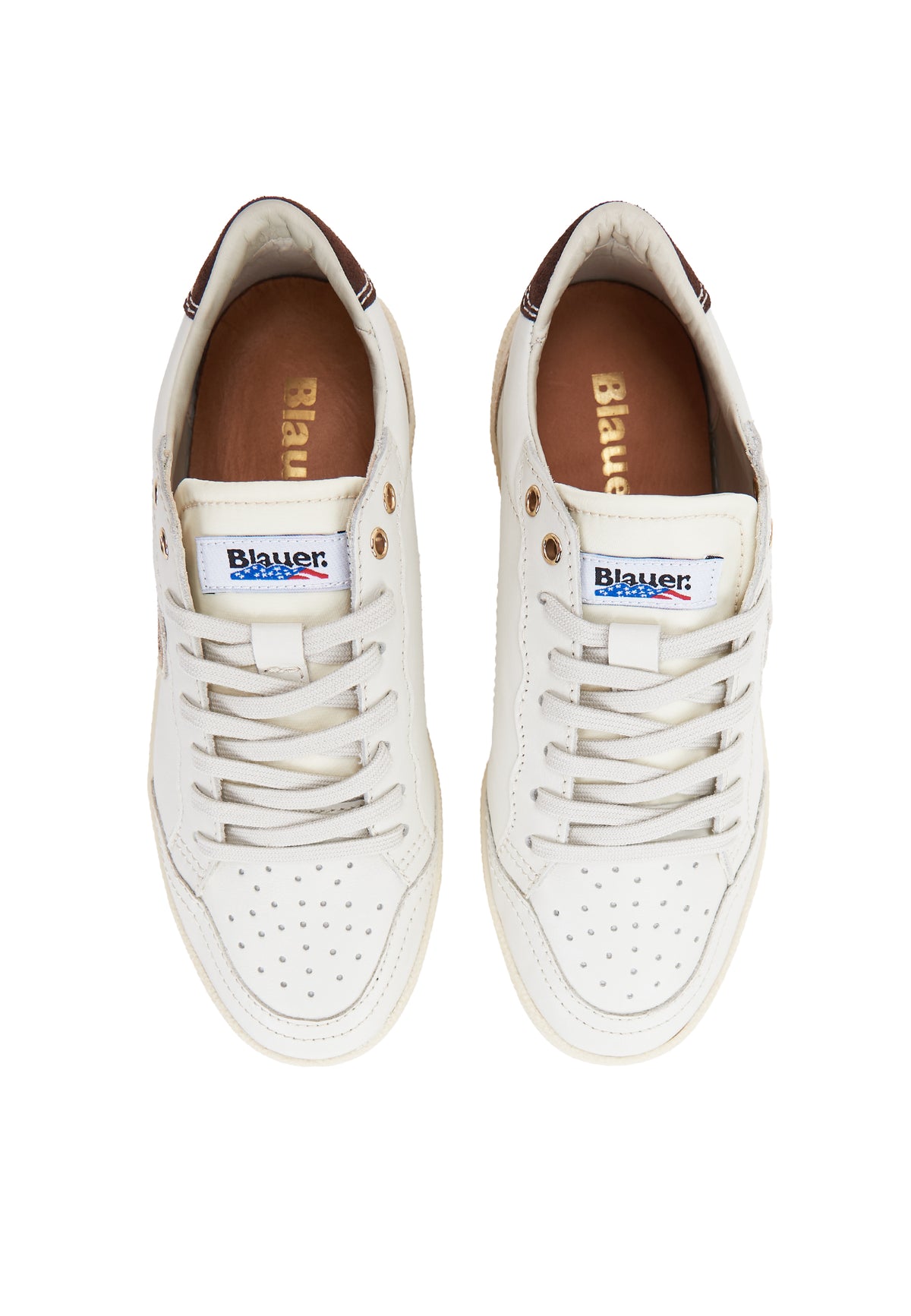 Sneaker Olympia White Brown 