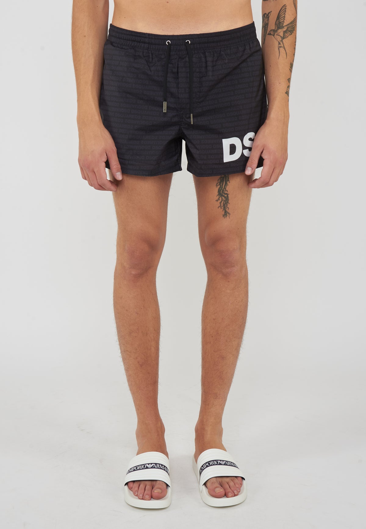 Boxer Mare Midi Con Logo Dsquared2 
