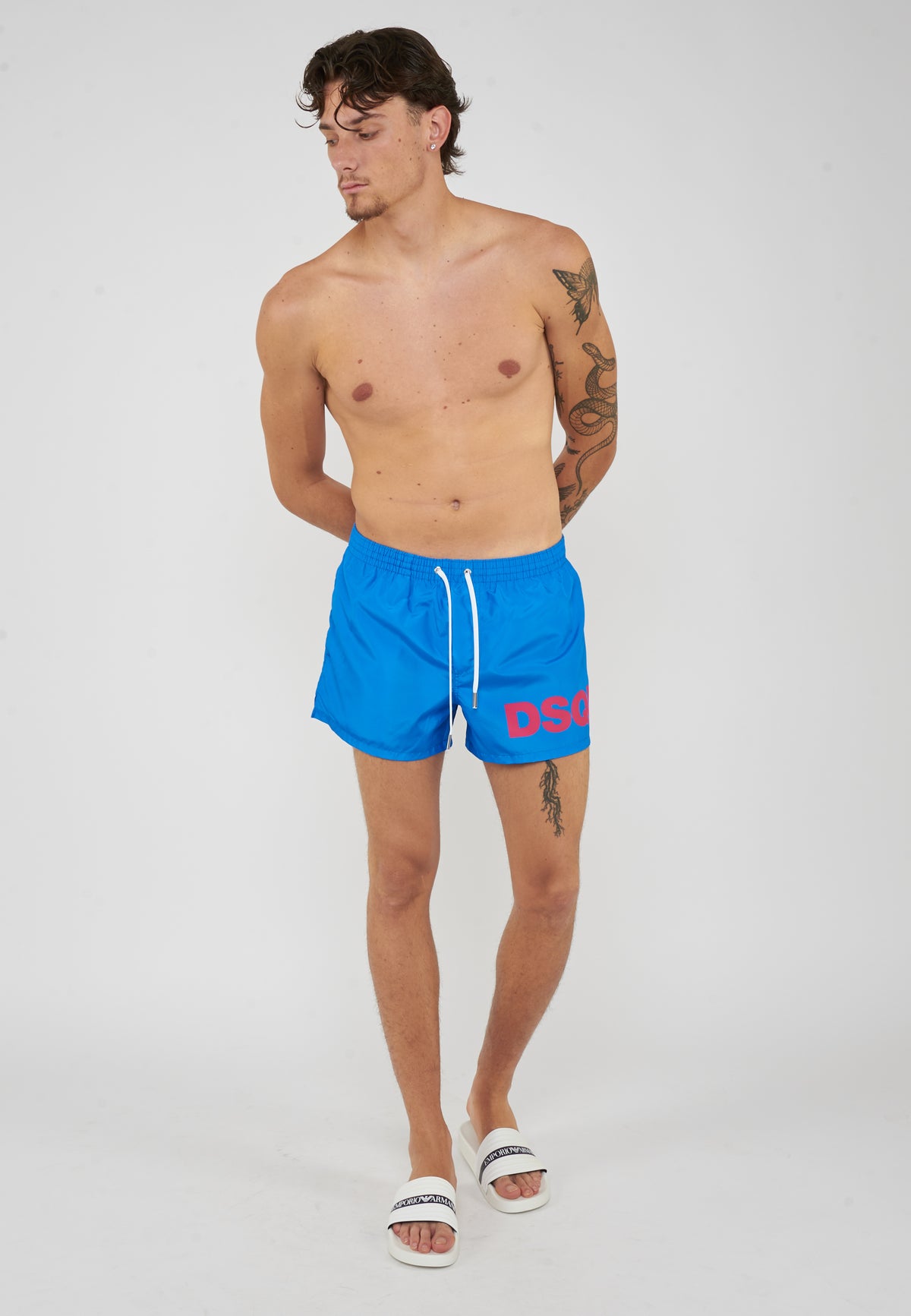 Boxer Mare Midi Con Logo Dsquared2 