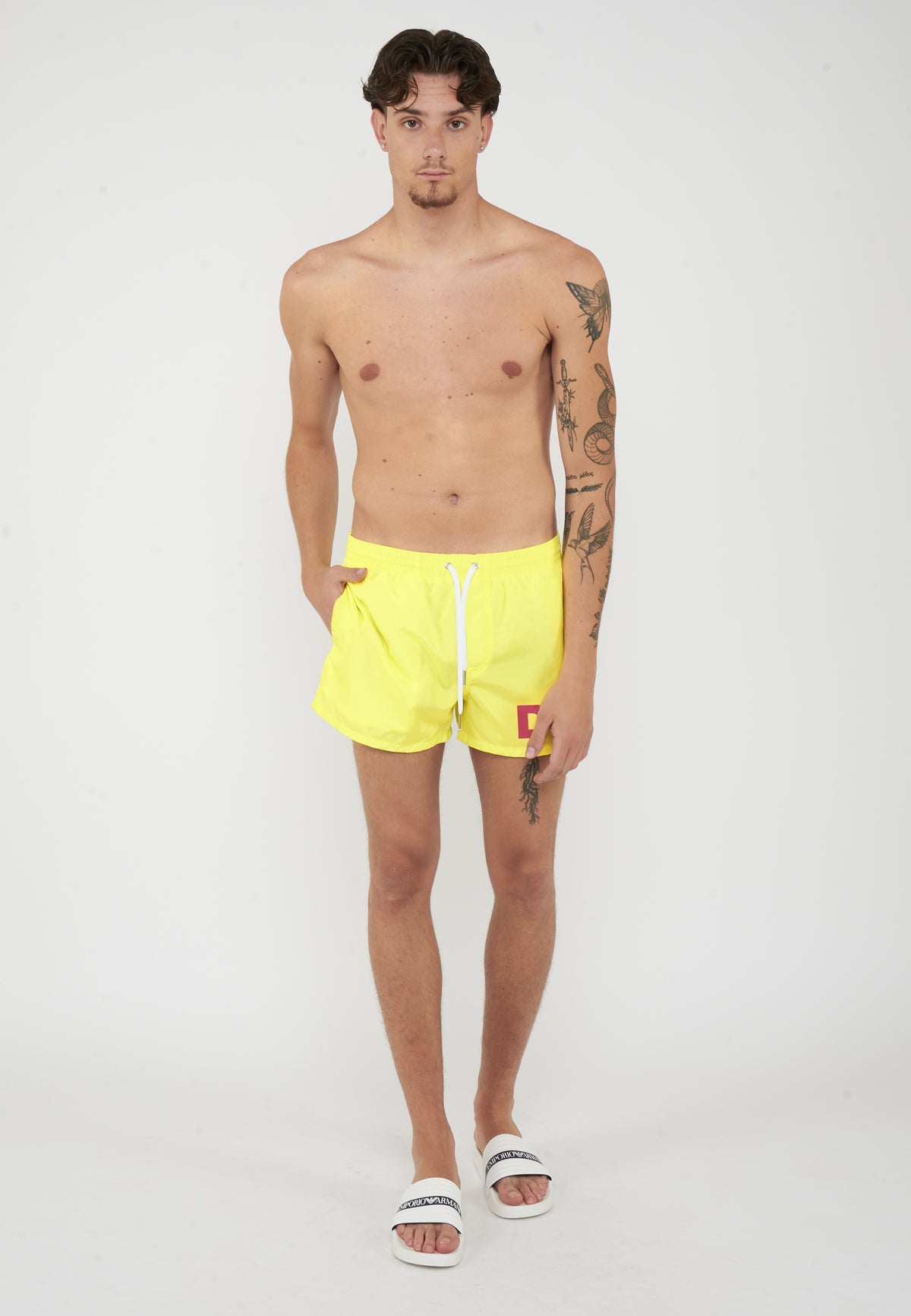 Boxer Mare Midi Con Logo Dsquared2 