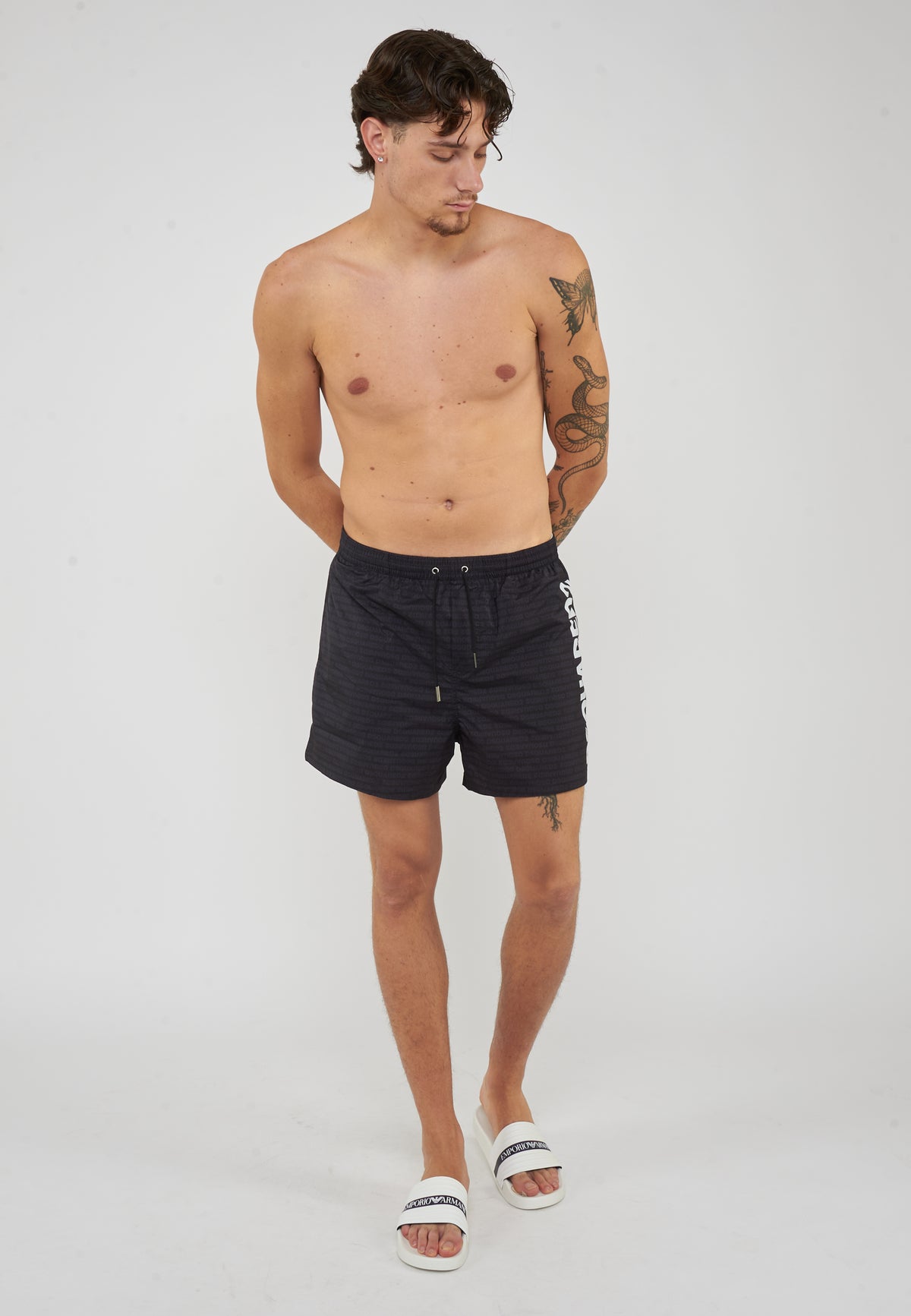 Boxer Mare Midi Con Lettering Dsquared2 