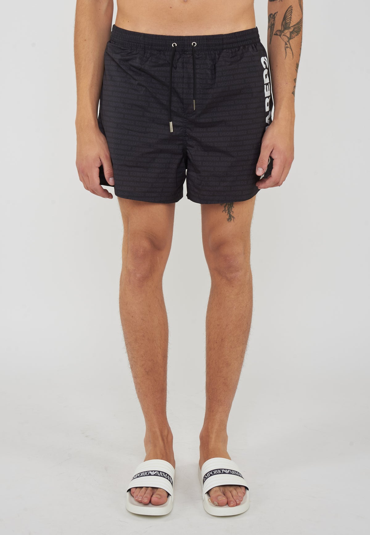 Boxer Mare Midi Con Lettering Dsquared2 