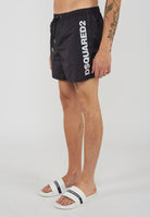 Boxer Mare Midi Con Lettering Dsquared2 