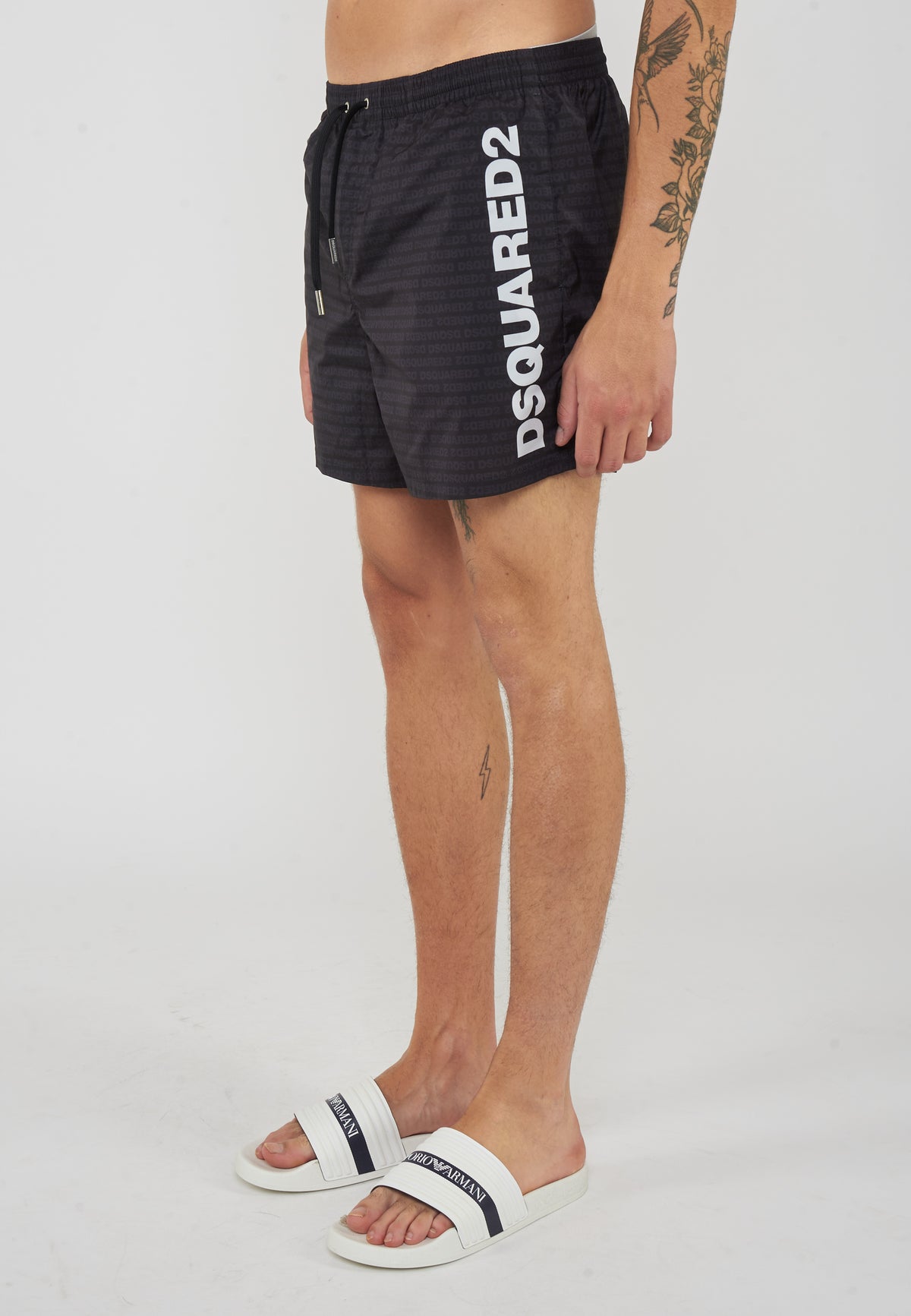 Boxer Mare Midi Con Lettering Dsquared2 