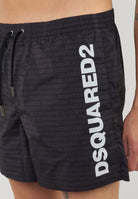 Boxer Mare Midi Con Lettering Dsquared2 