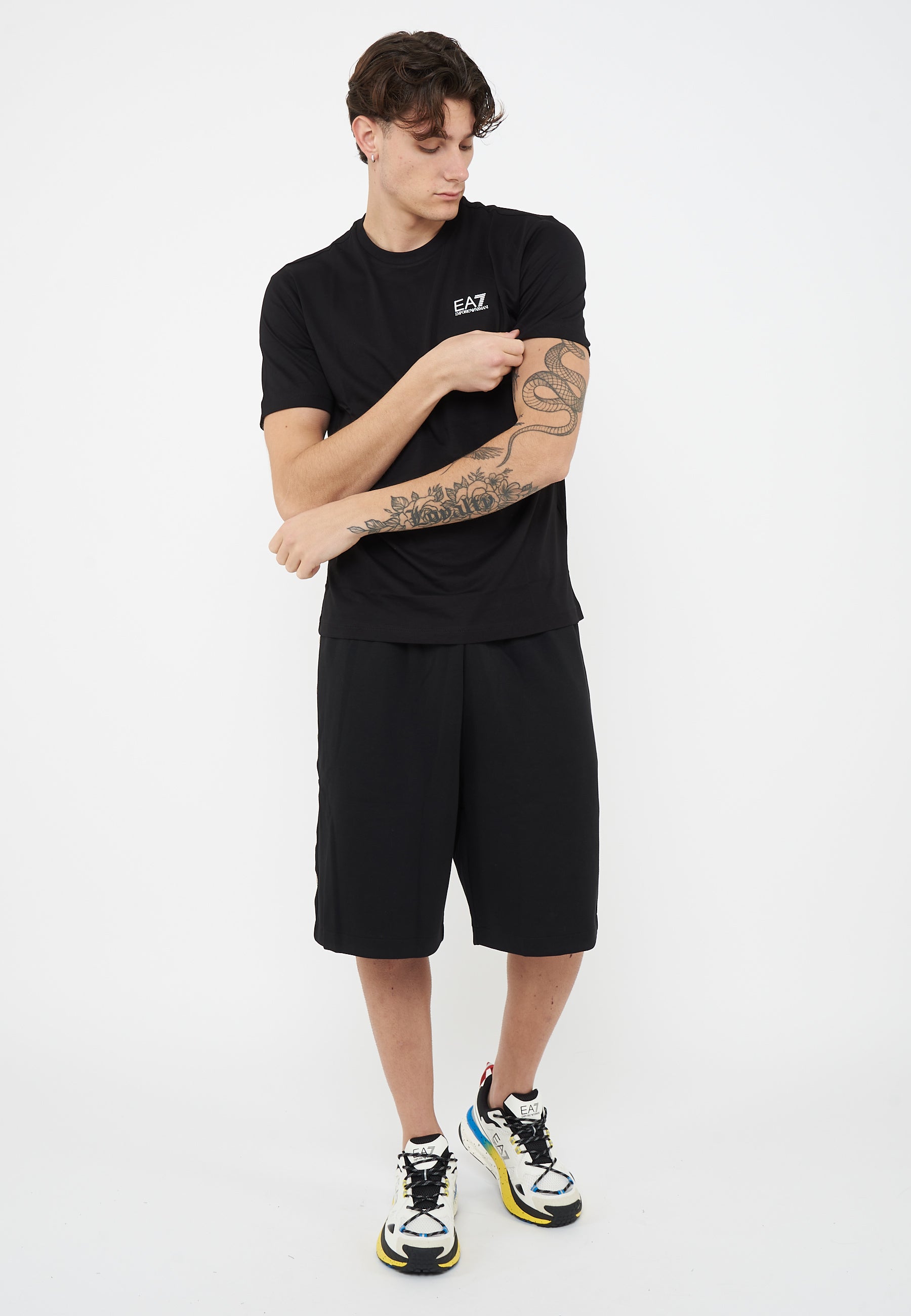 T-shirt Logo Series in jersey di cotone Black 