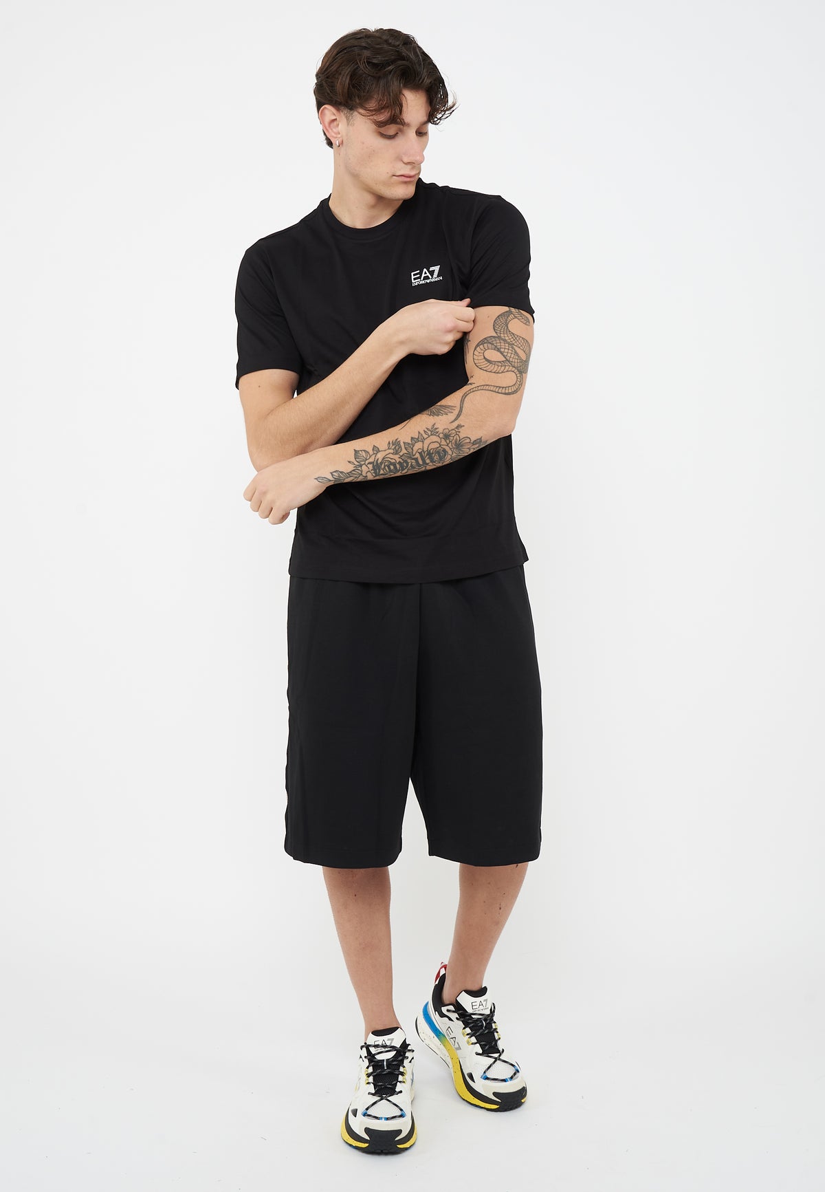 T-shirt Logo Series in jersey di cotone Black 