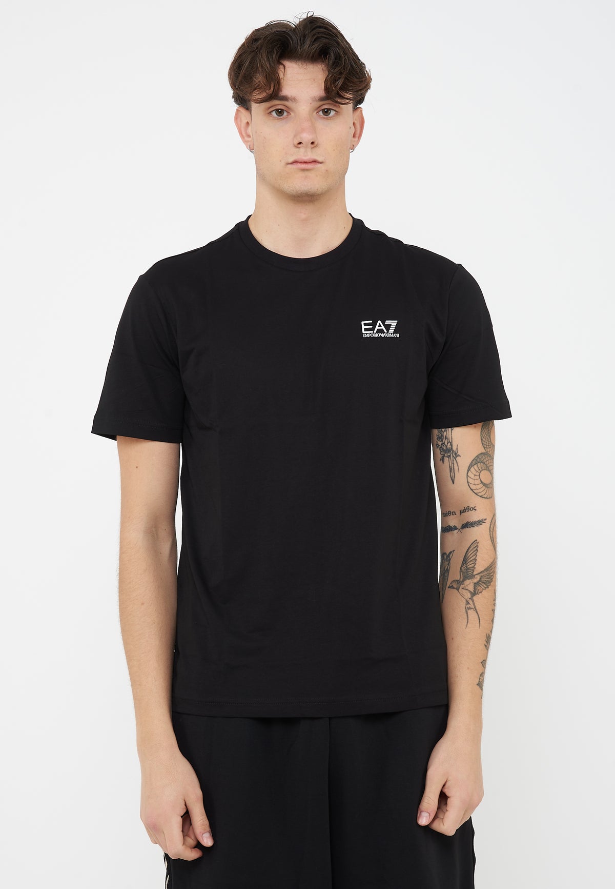 T-shirt Logo Series in jersey di cotone Black 