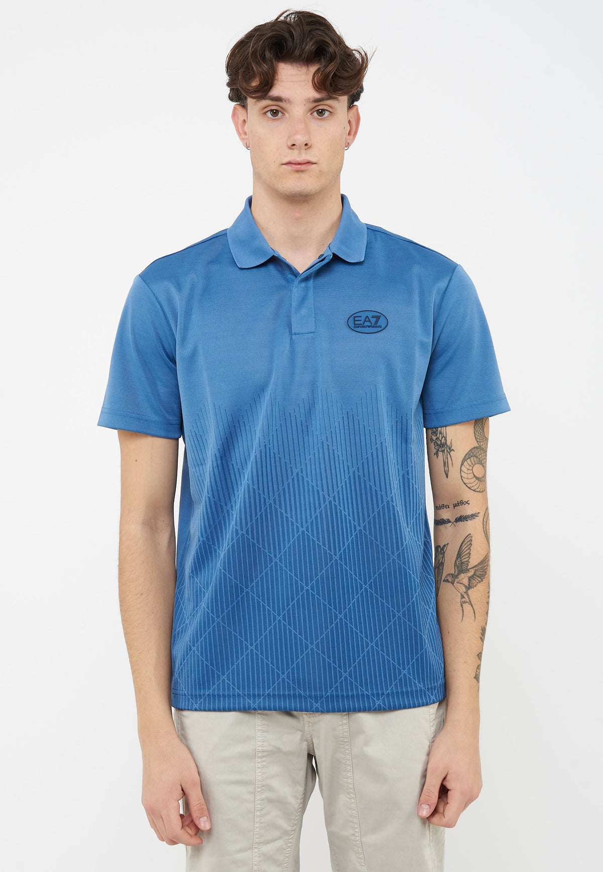 Polo Golf Pro in tessuto tecnico VENTUS7 Light Blue Horizone 