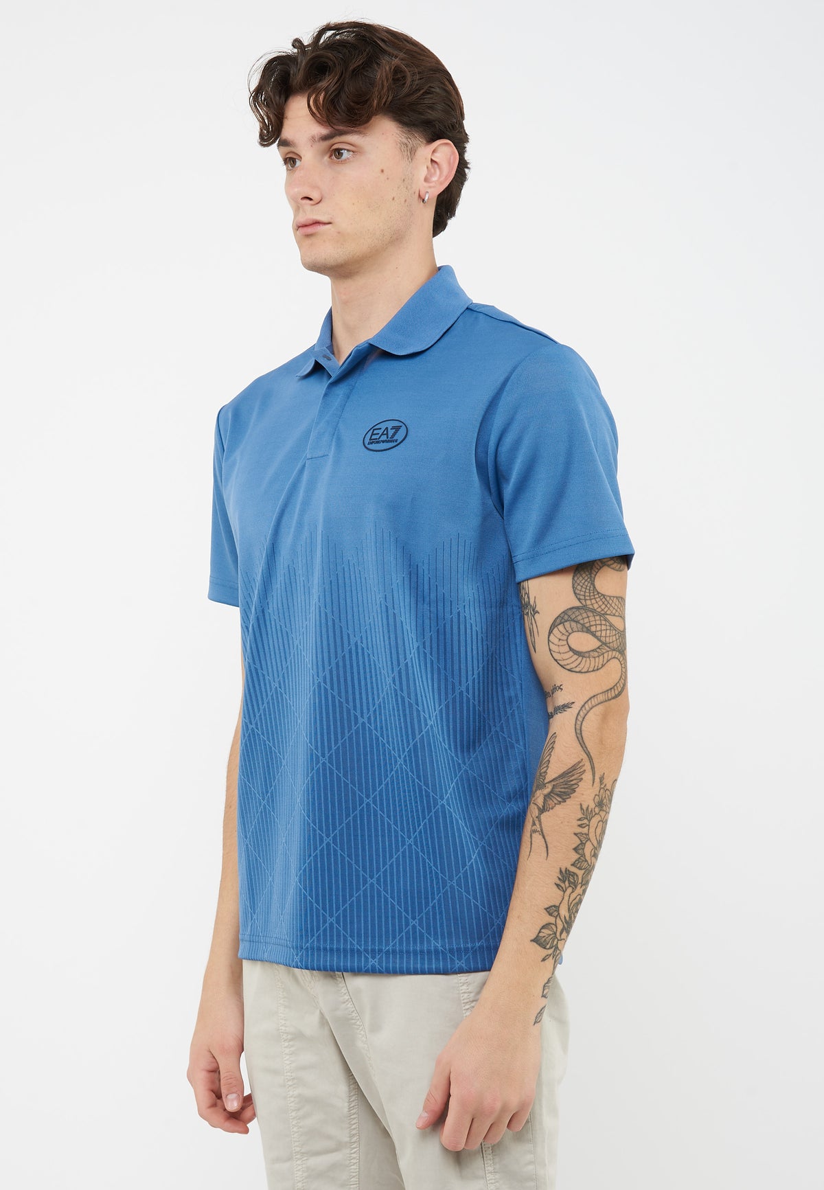 Polo Golf Pro in tessuto tecnico VENTUS7 Light Blue Horizone 