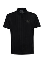 VENTUS7 Fancy Black Pro Golf Polo in technical fabric