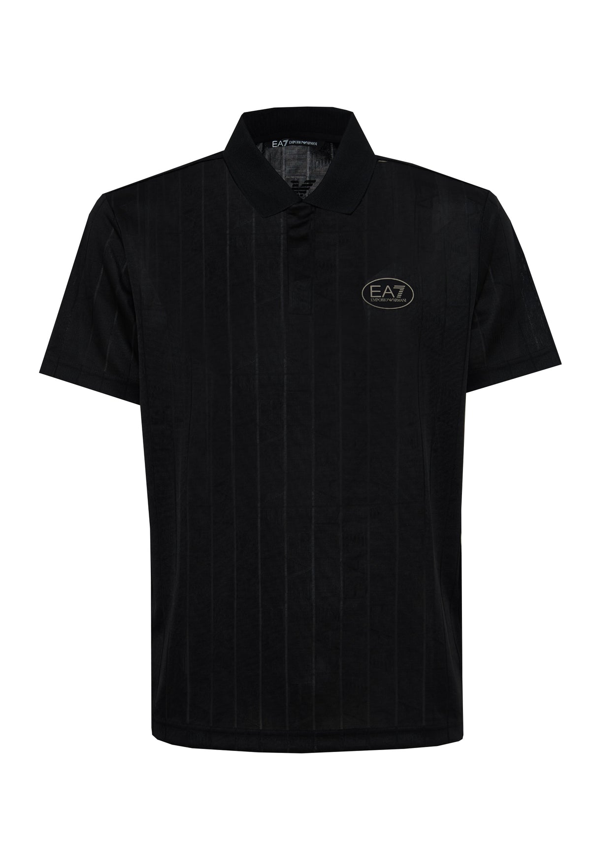 Polo Golf Pro in tessuto tecnico VENTUS7 Fancy Black 
