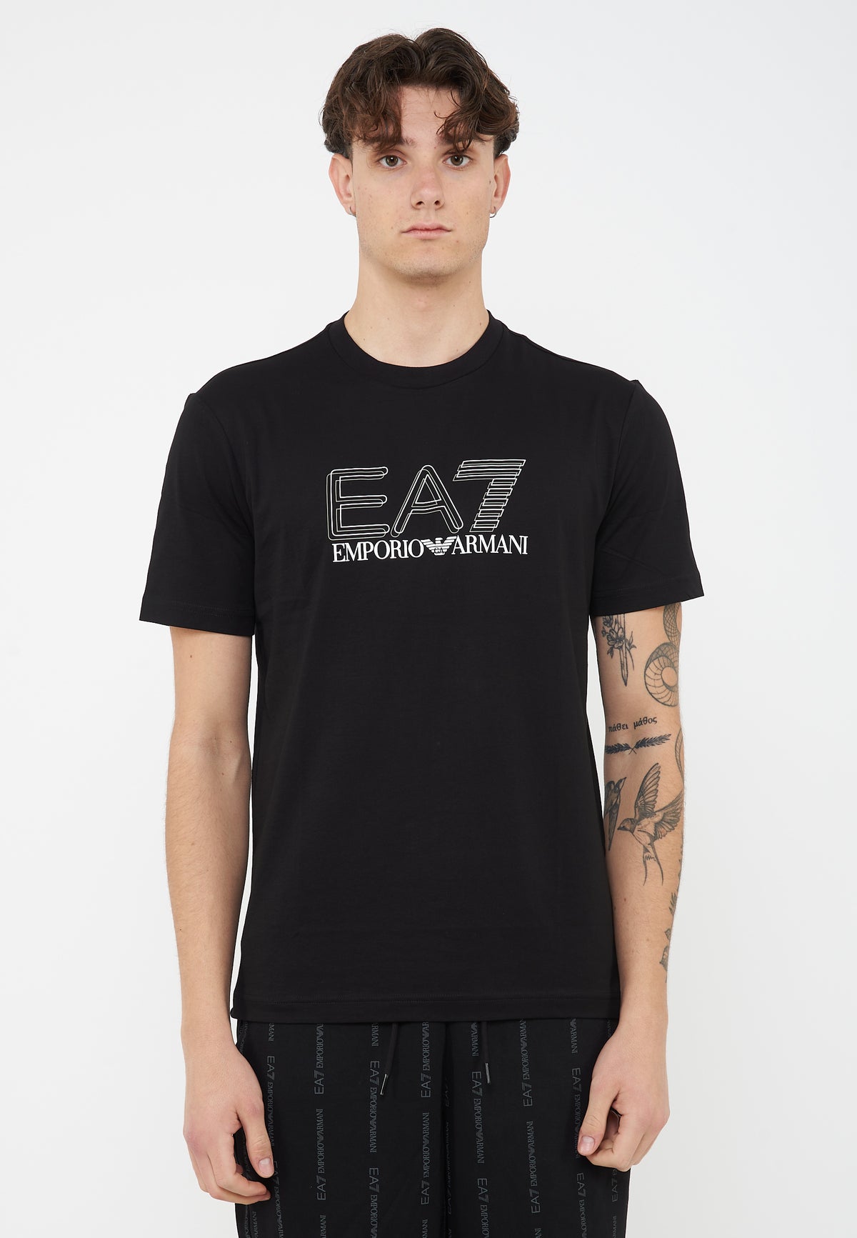 T-shirt girocollo Visibility in jersey di cotone Black 