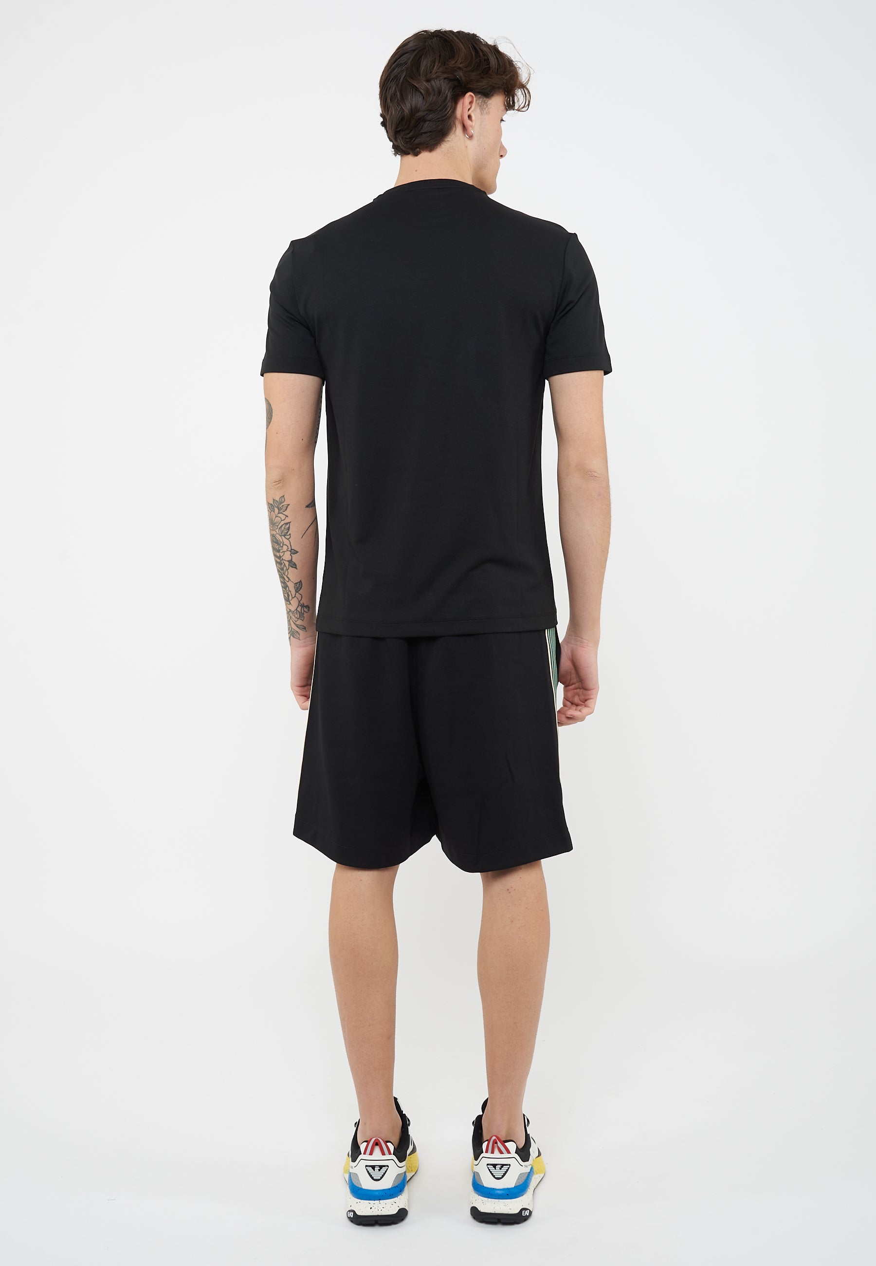 T-shirt girocollo Premium Label in misto viscosa stretch Black 