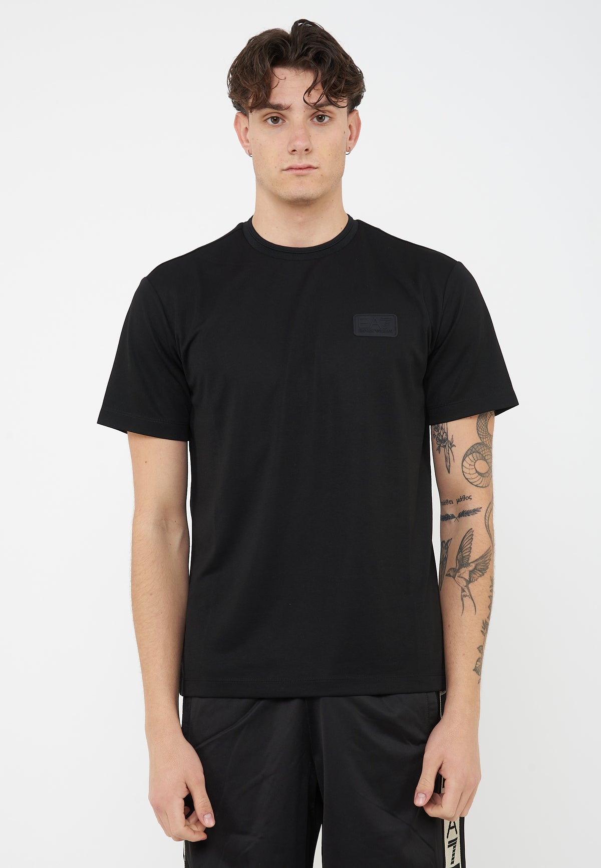 T-shirt Lux Identity in jersey di misto modal Black 