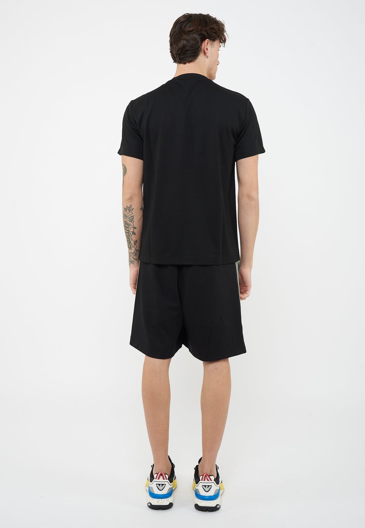 T-shirt Lux Identity in jersey di misto modal Black<BR/> 