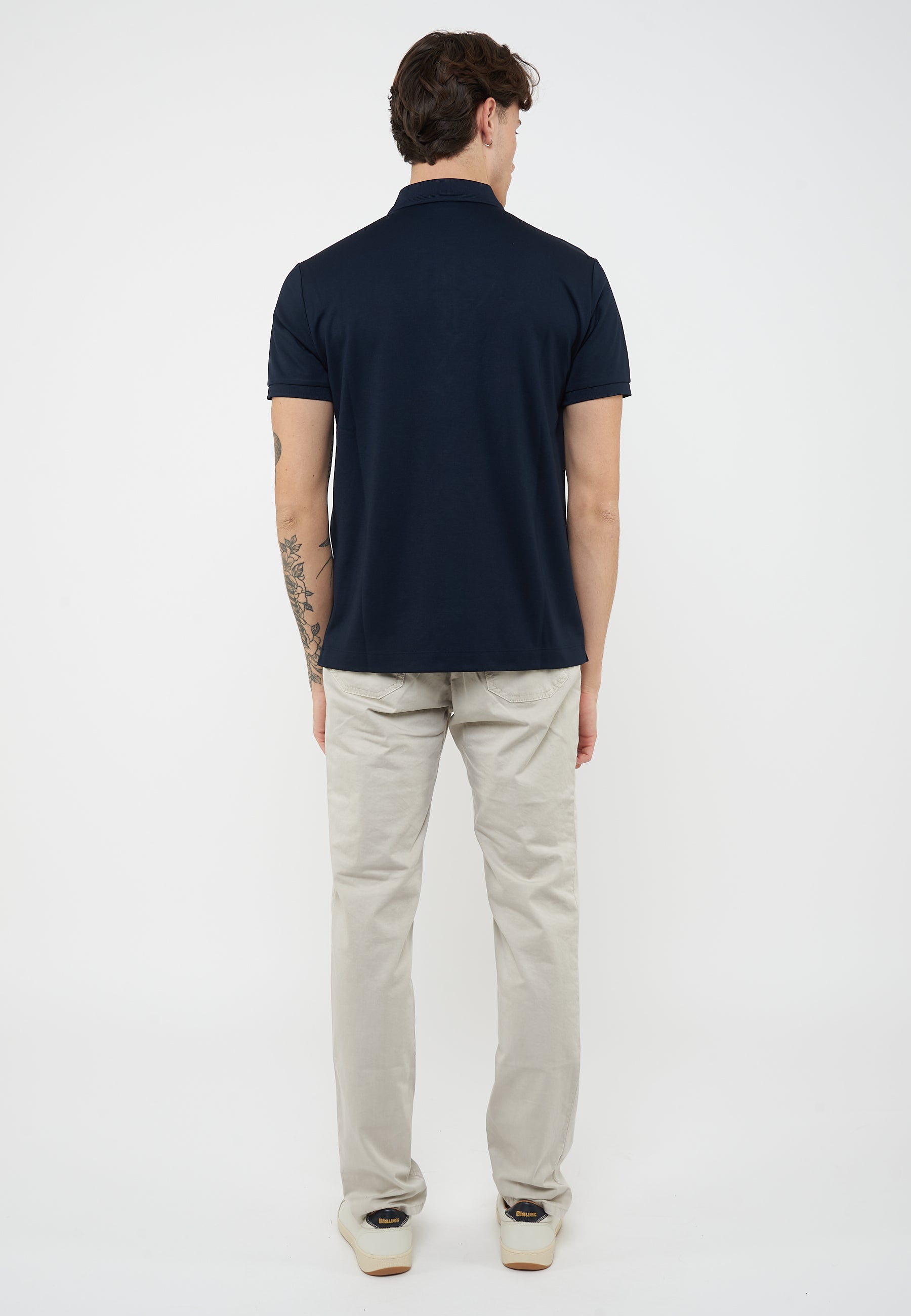 Polo Lux Identity in misto modal Blue 