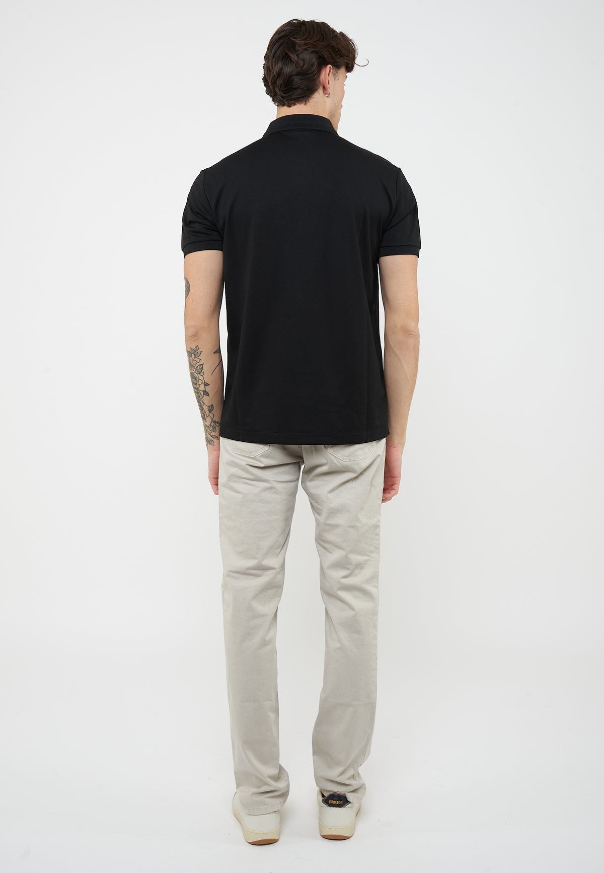 Lux Identity polo shirt in modal blend Black