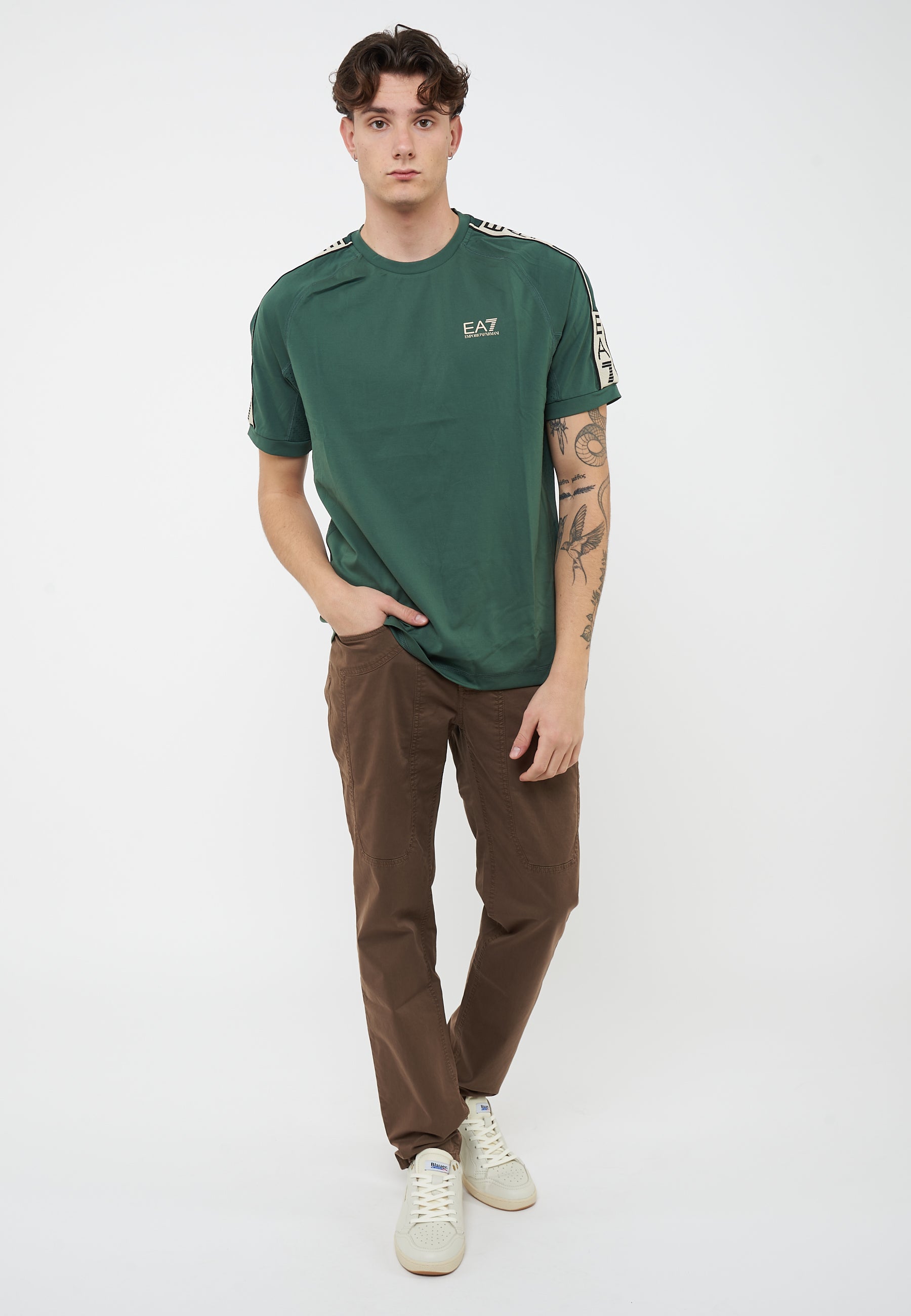 T-shirt Graphic Series in misto viscosa stretch Cilantro 